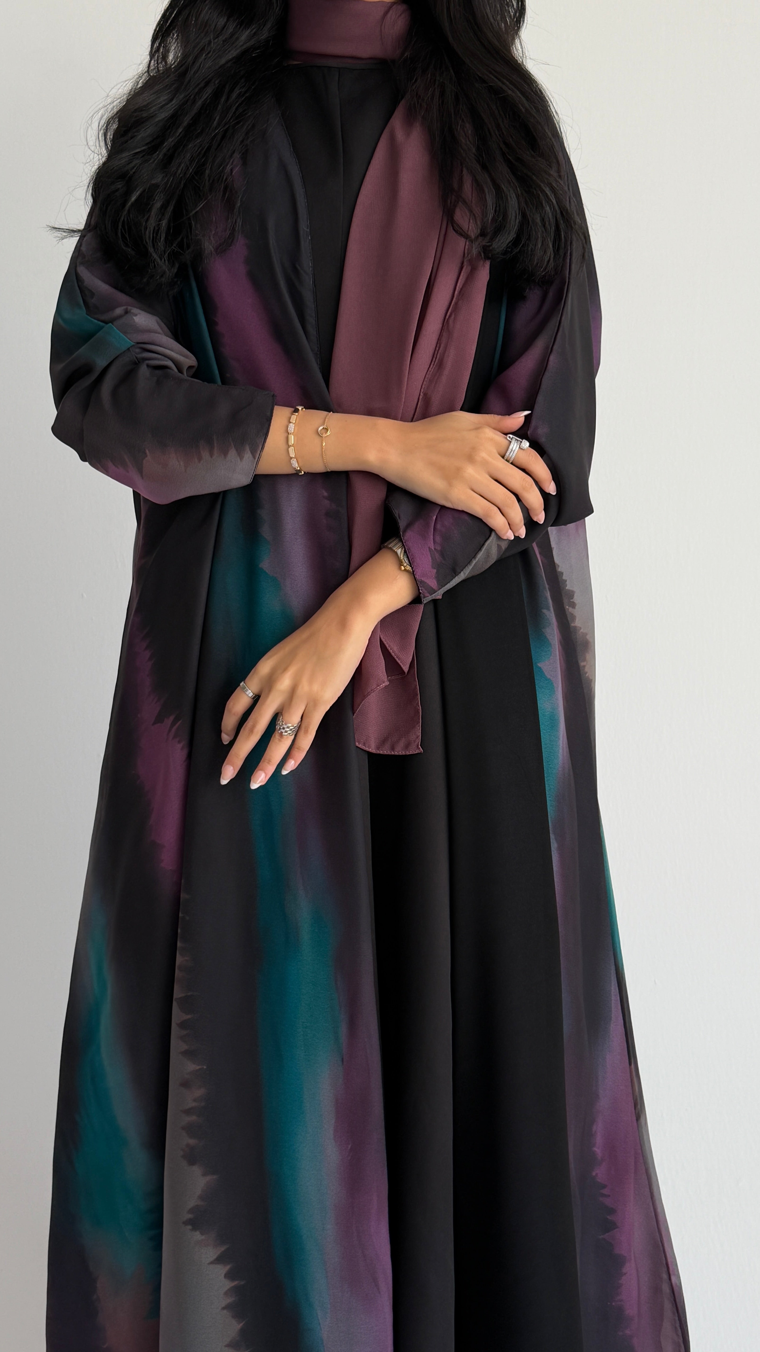 MWT2138 - عباية طباعة- Printed Abaya