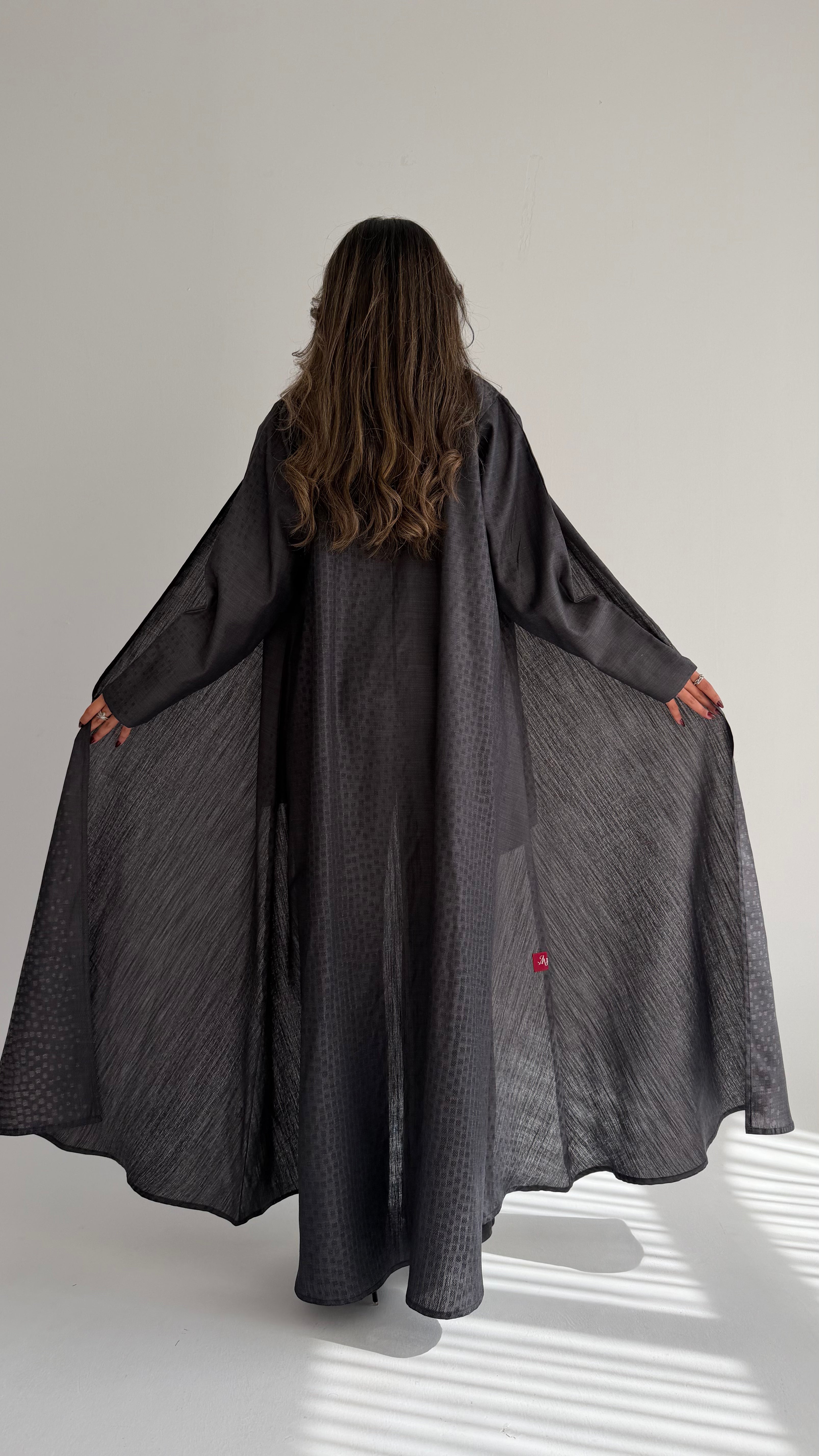 MWT715 -  Grey linen abaya | عباية لنن - Aya