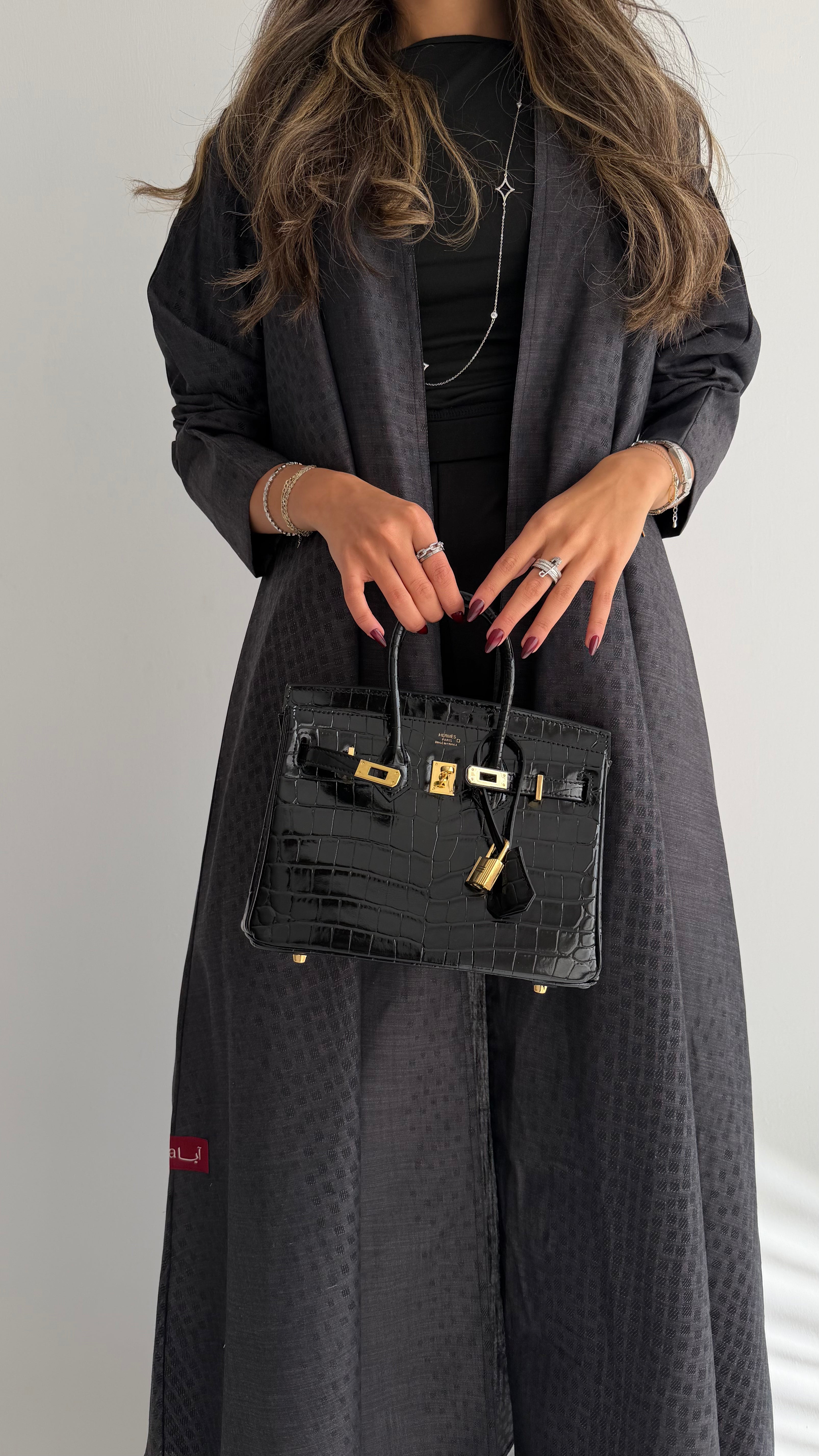 MWT715 -  Grey linen abaya | عباية لنن - Aya