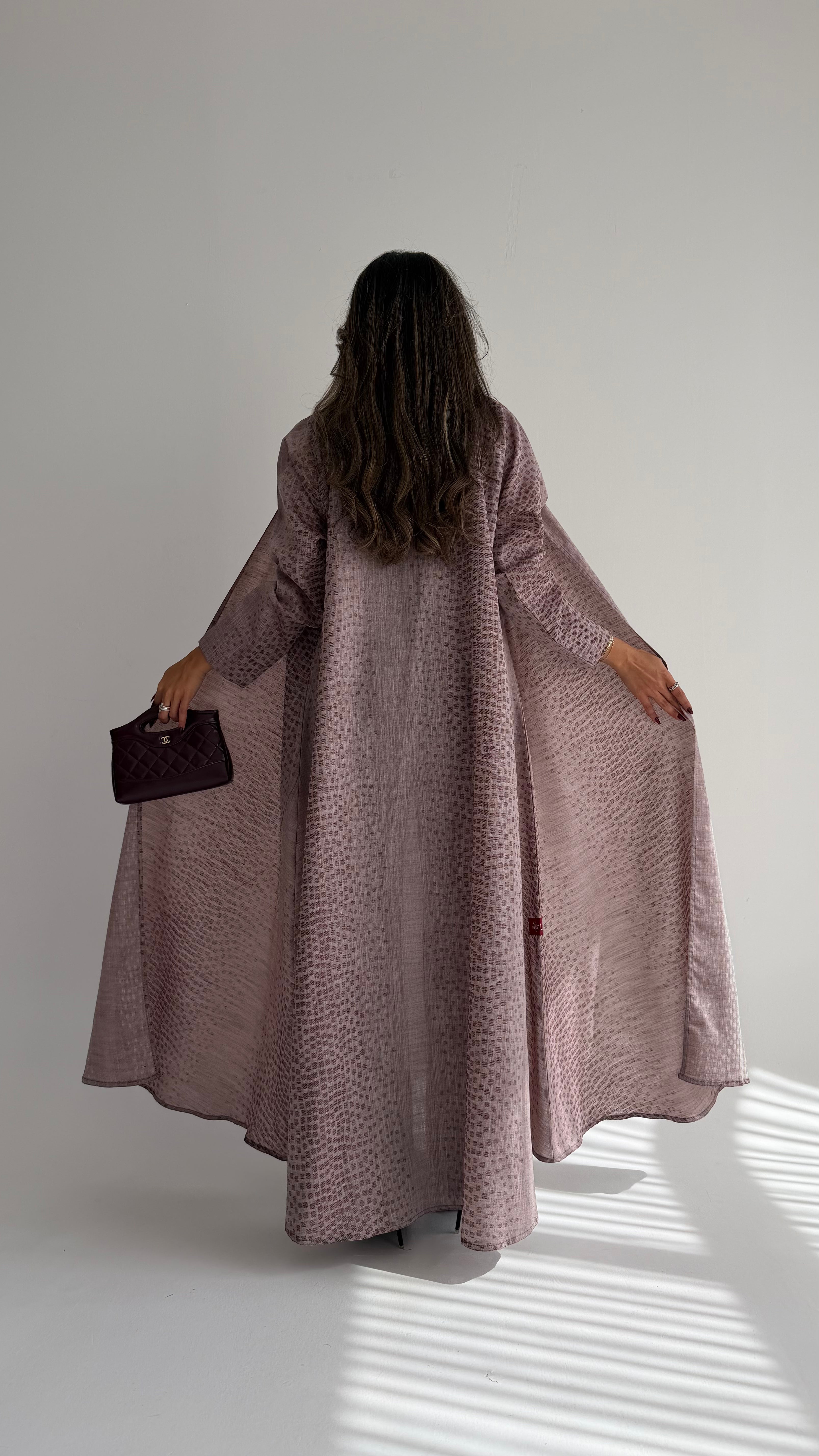 MWT719 - Baby pink linen abaya |عباية لنن - Aya
