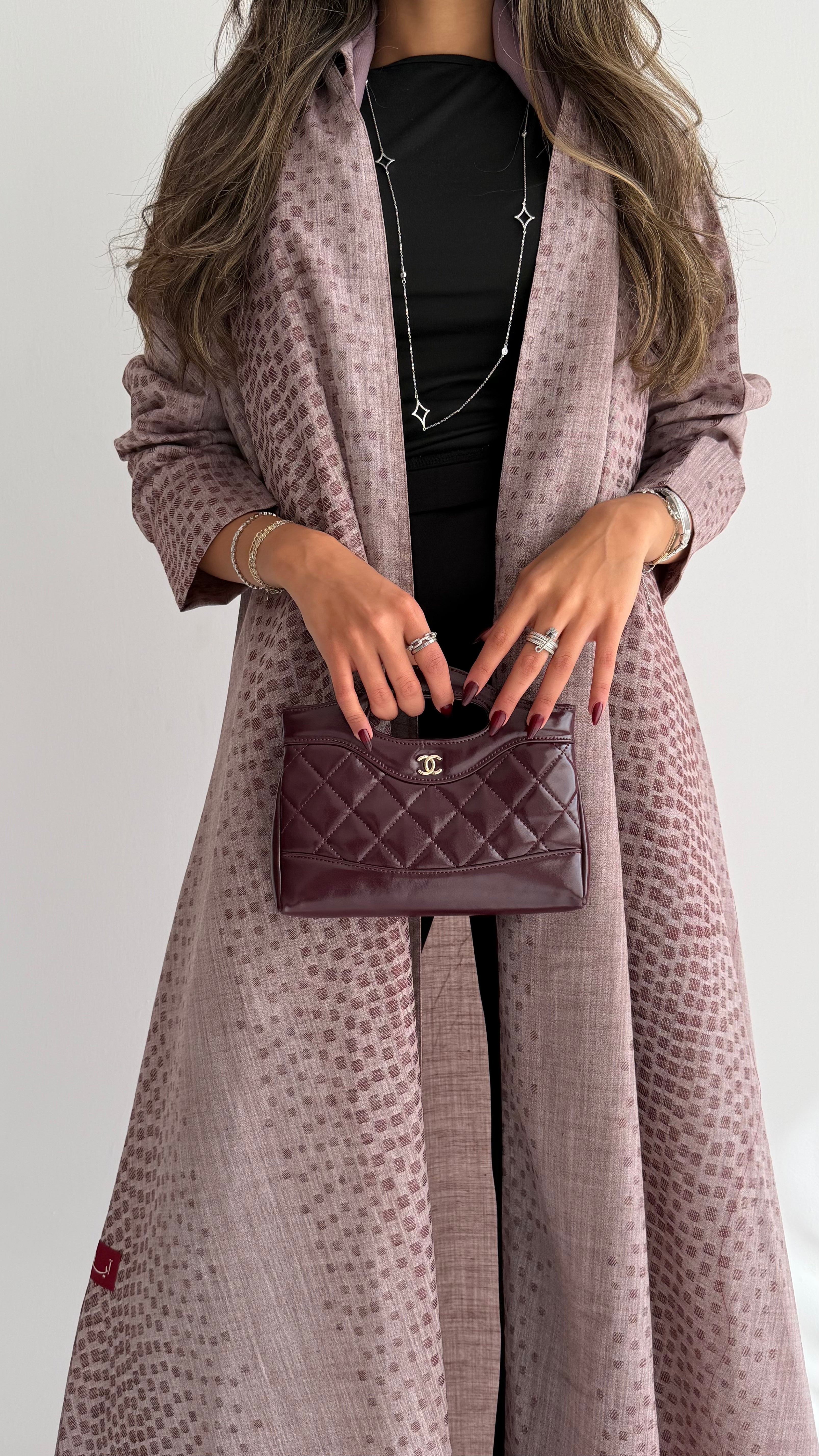 MWT719 - Baby pink linen abaya |عباية لنن - Aya