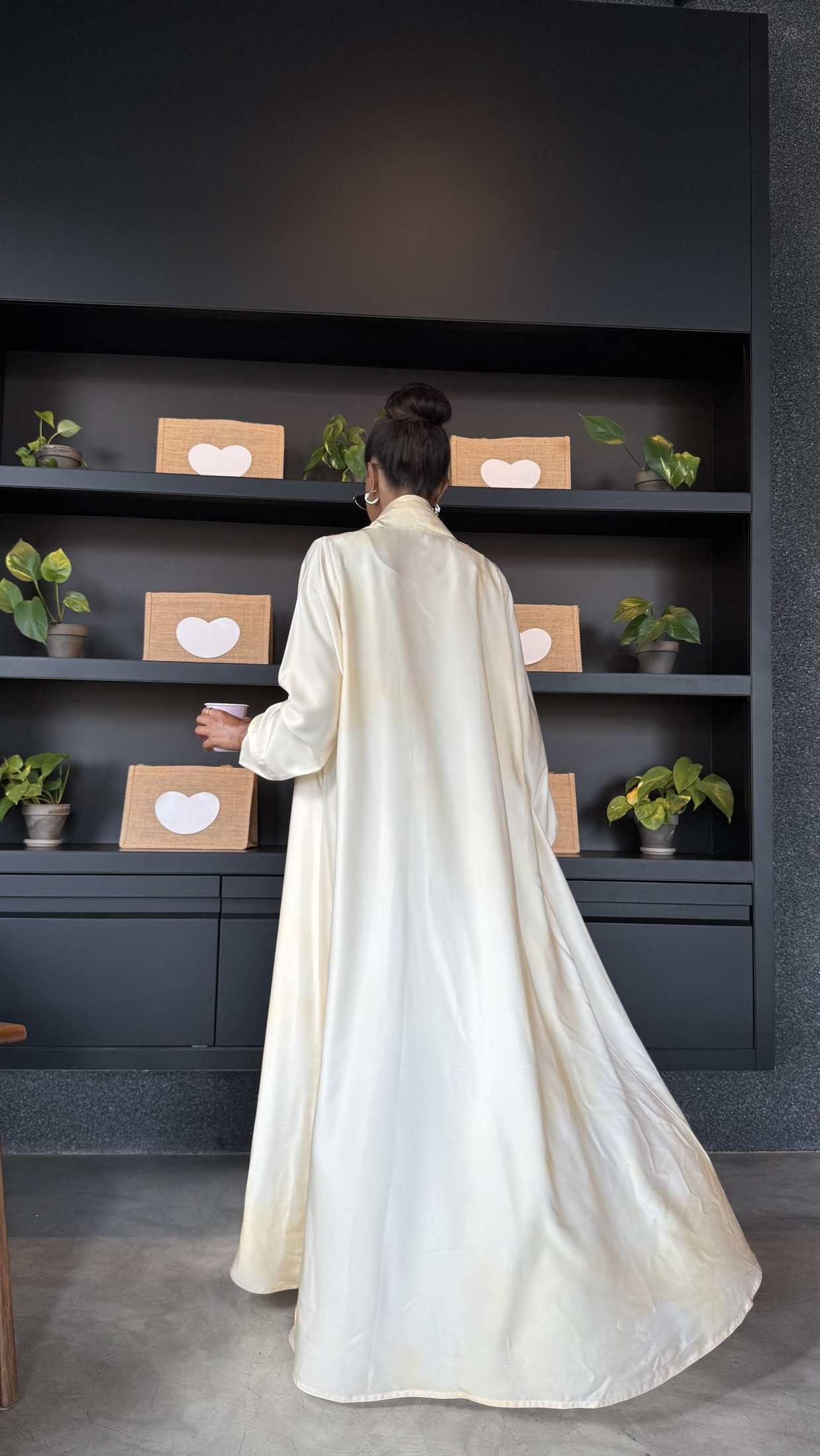MW1475 - عباية مطبوعة صيفية | Butter Yellow Grace - Aya