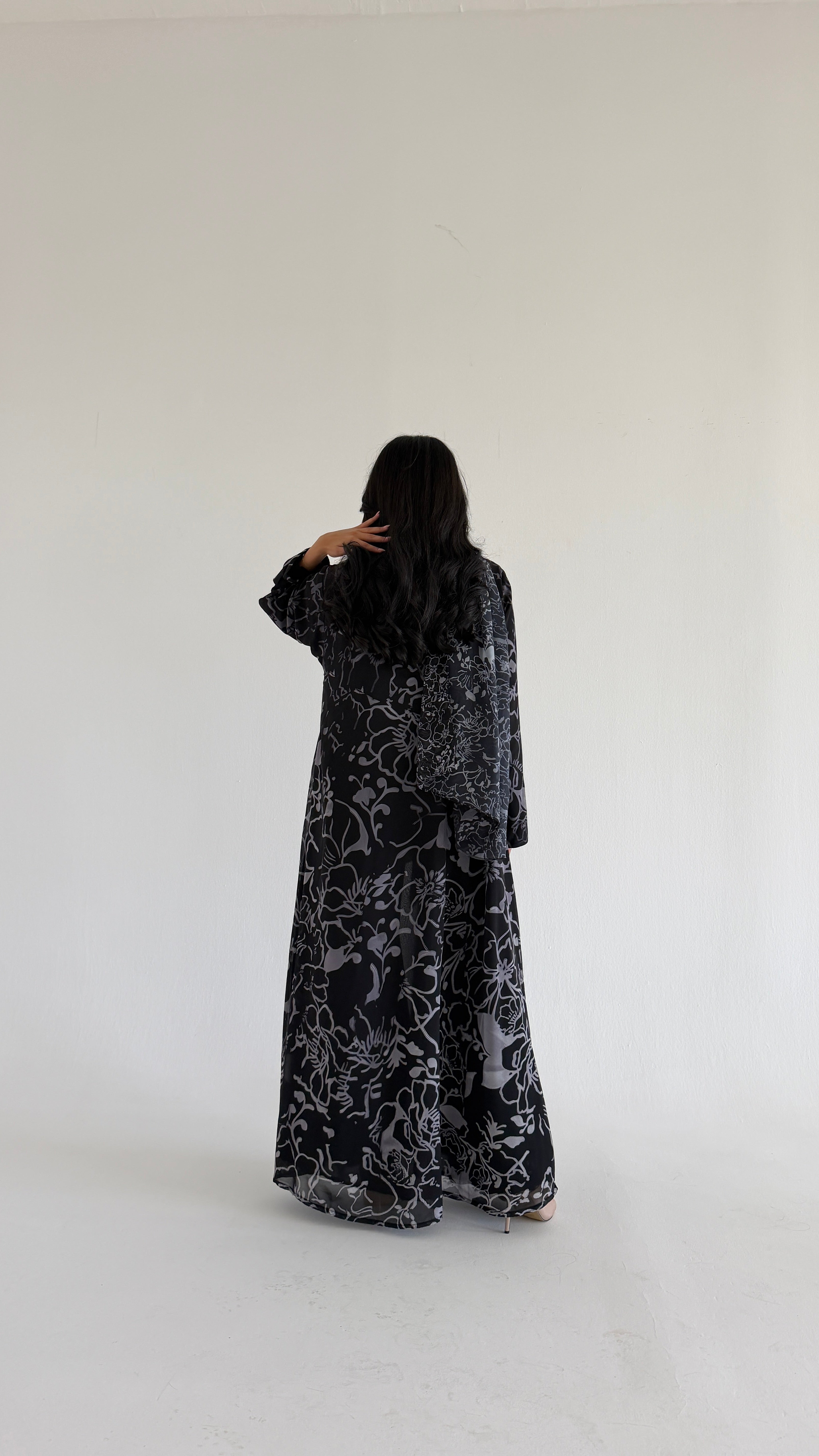 MWT1110 - عباية طباعة | Printed Abaya - Aya