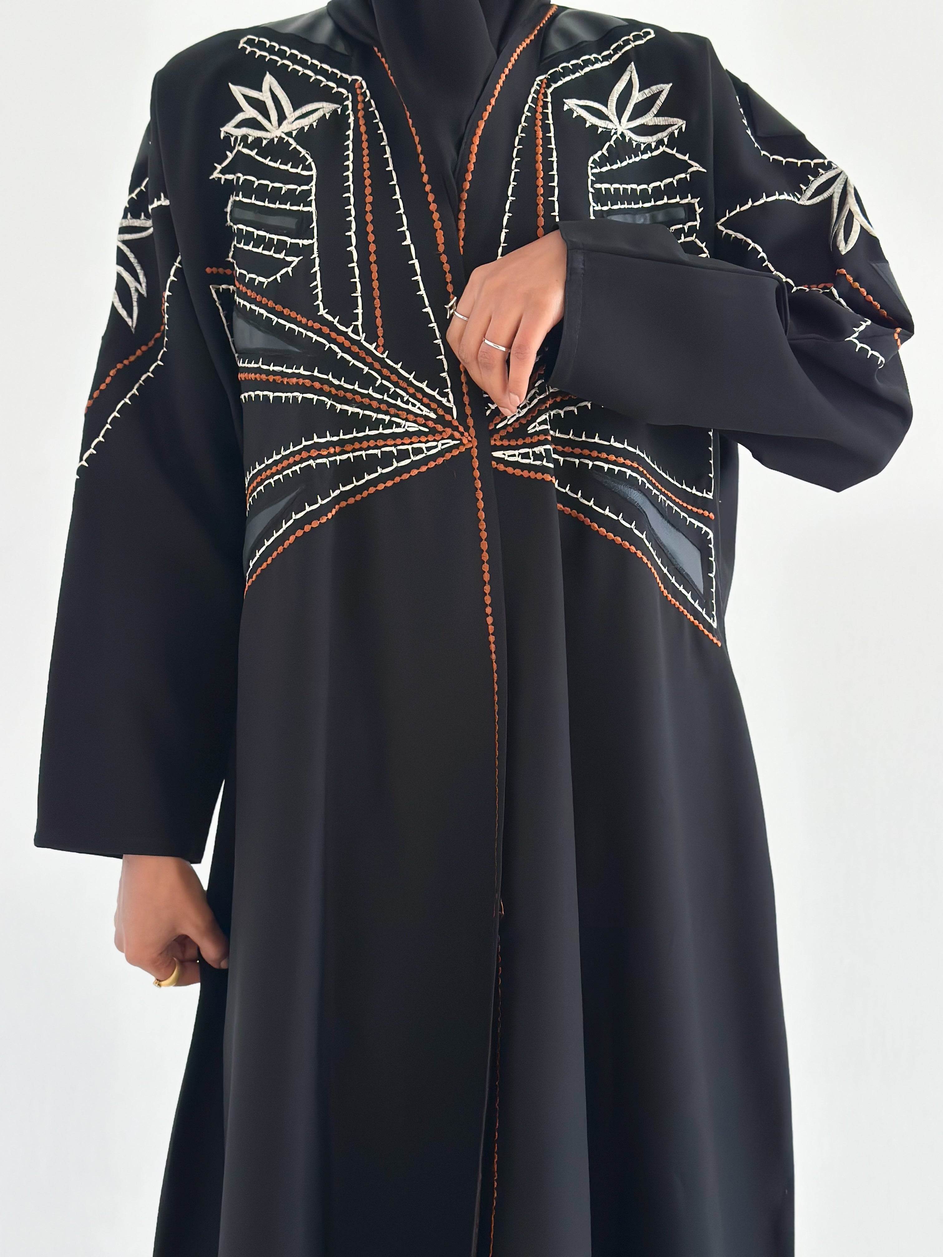 MW645 - Light Crepe Standing with Jacquard Half-Cloche