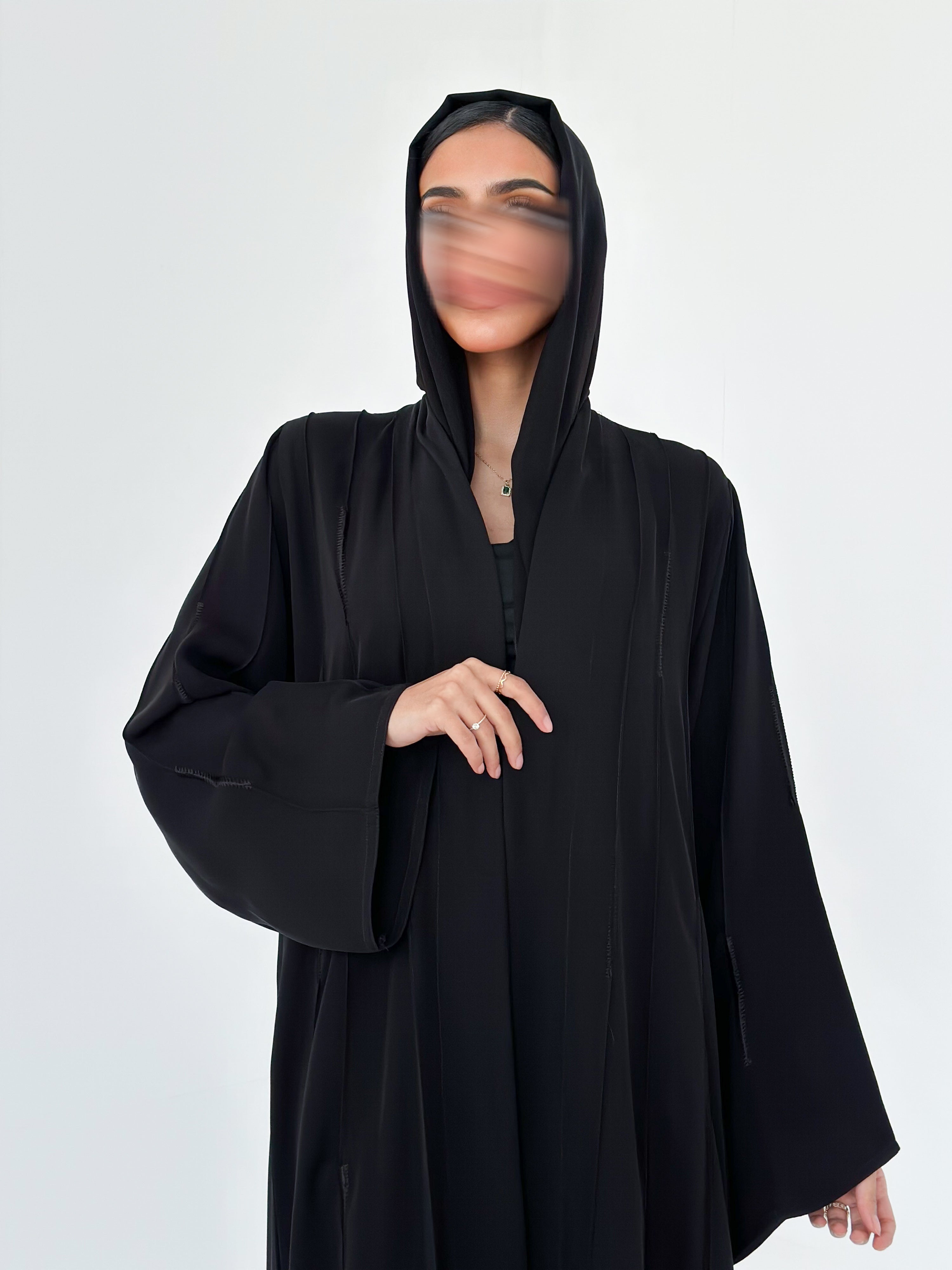 MW645 - Light Crepe Standing with Jacquard Half-Cloche