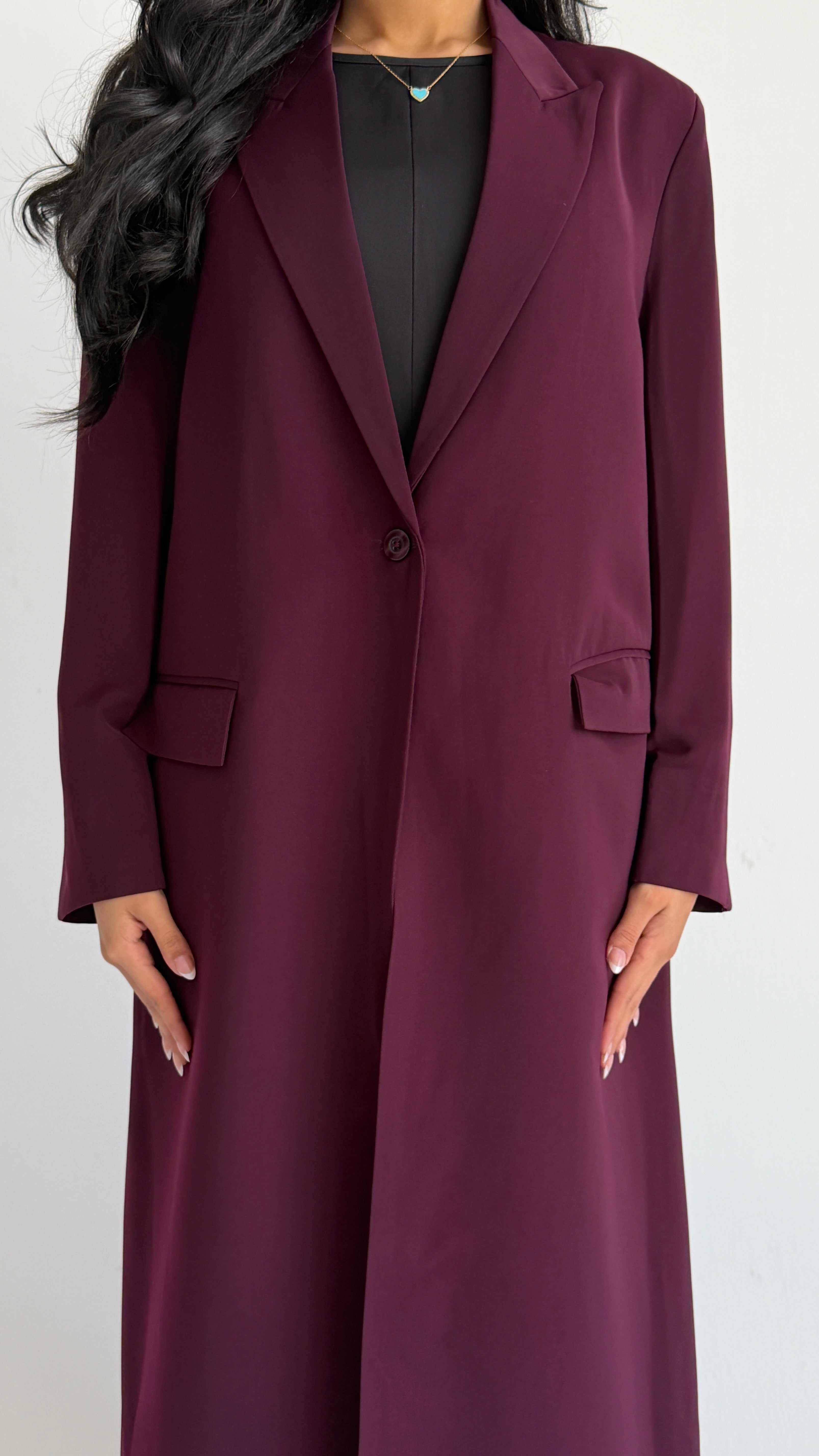 MWT1191 - عباية بليزر|  Blazer Abaya