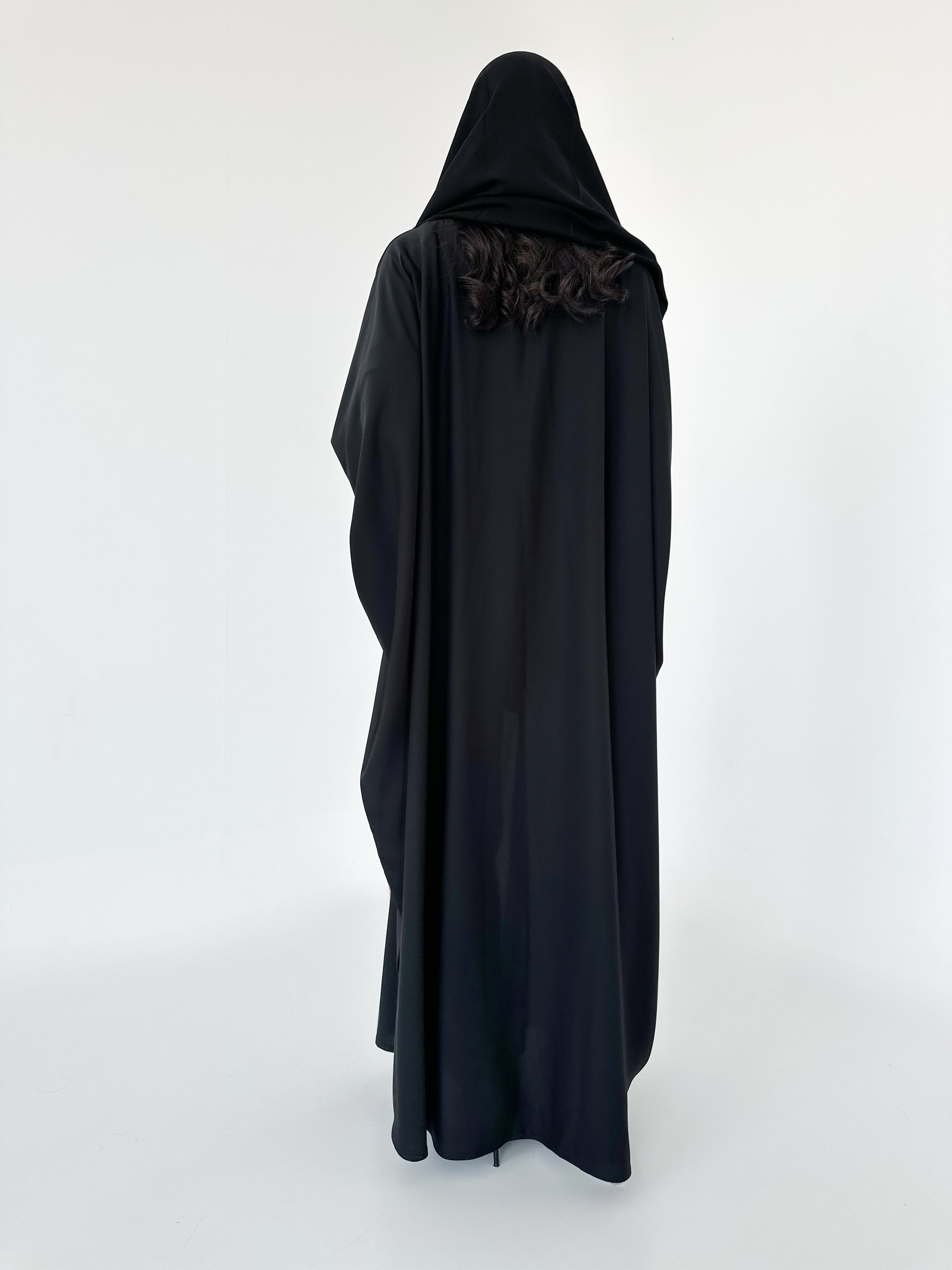 MW645 - Light Crepe Standing with Jacquard Half-Cloche