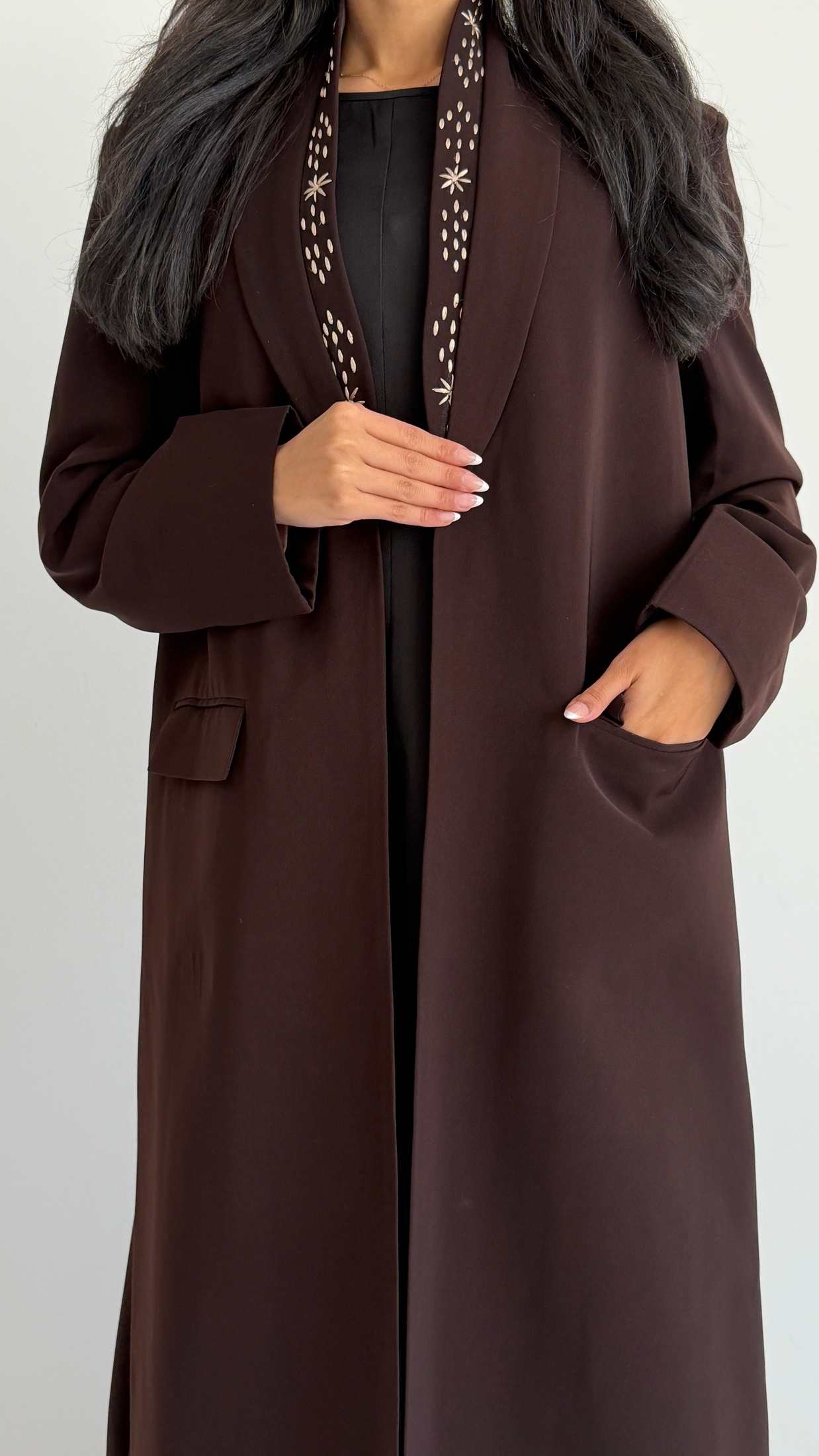 MWT1214 - عباية بليزر|  Blazer Abaya - Aya