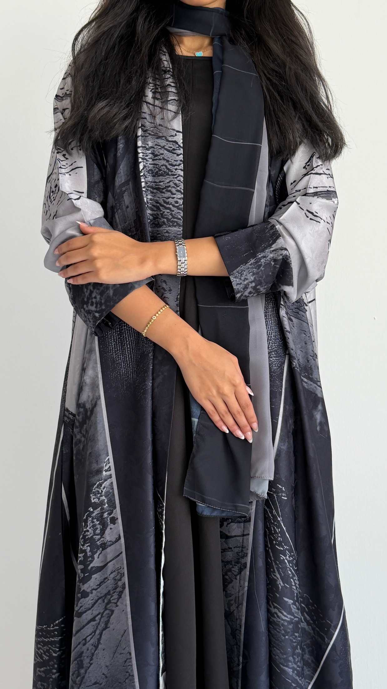 MWT1437 عباية طباعة | Printed Abaya - Aya