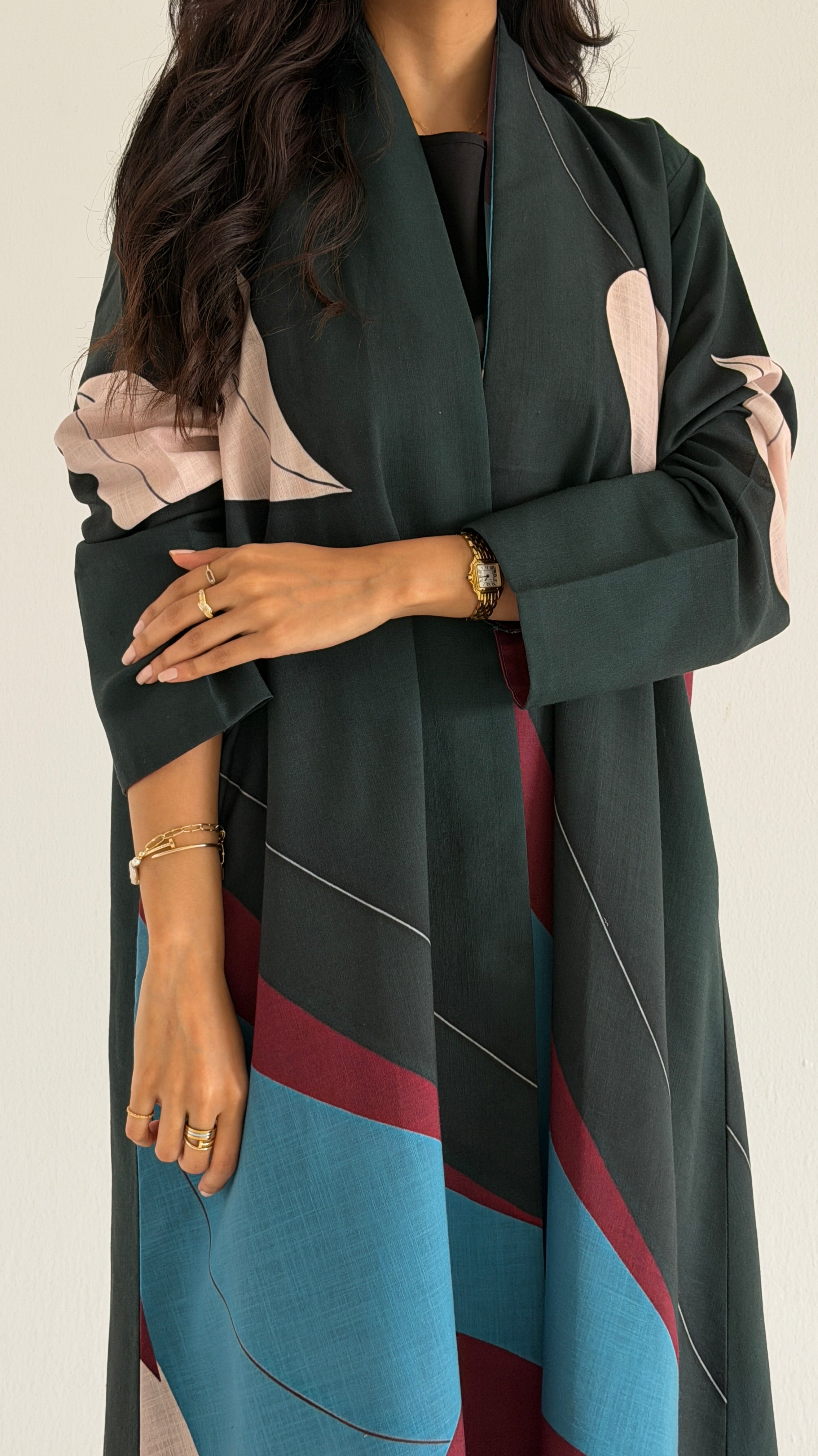 MWT1131 - عباية طباعة | Printed Abaya - Aya