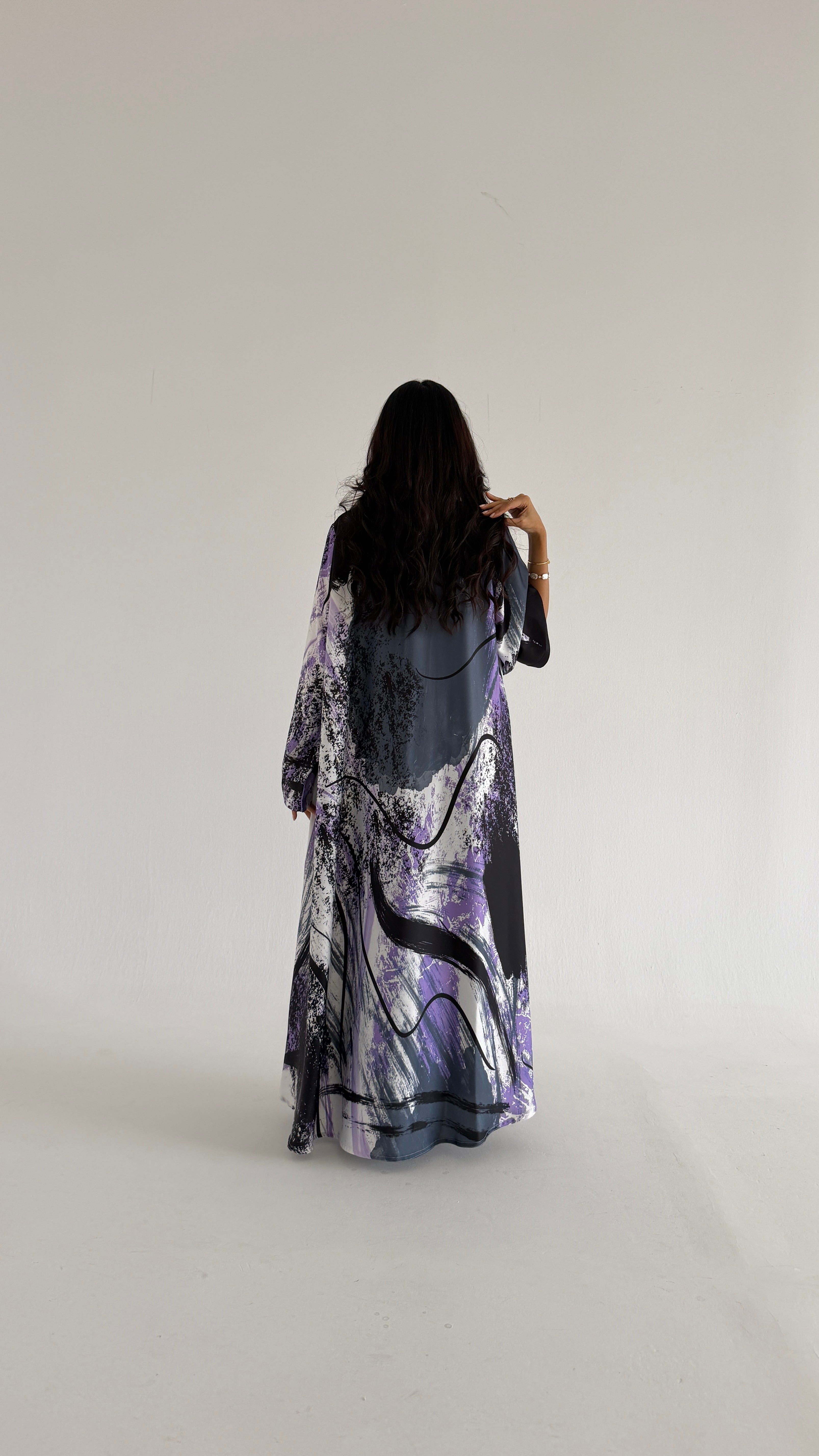 MWT1135 - عباية طباعة | Printed Abaya - Aya