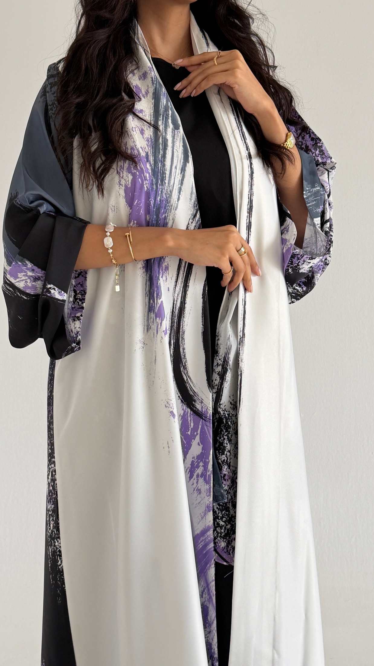 MWT1135 - عباية طباعة | Printed Abaya - Aya