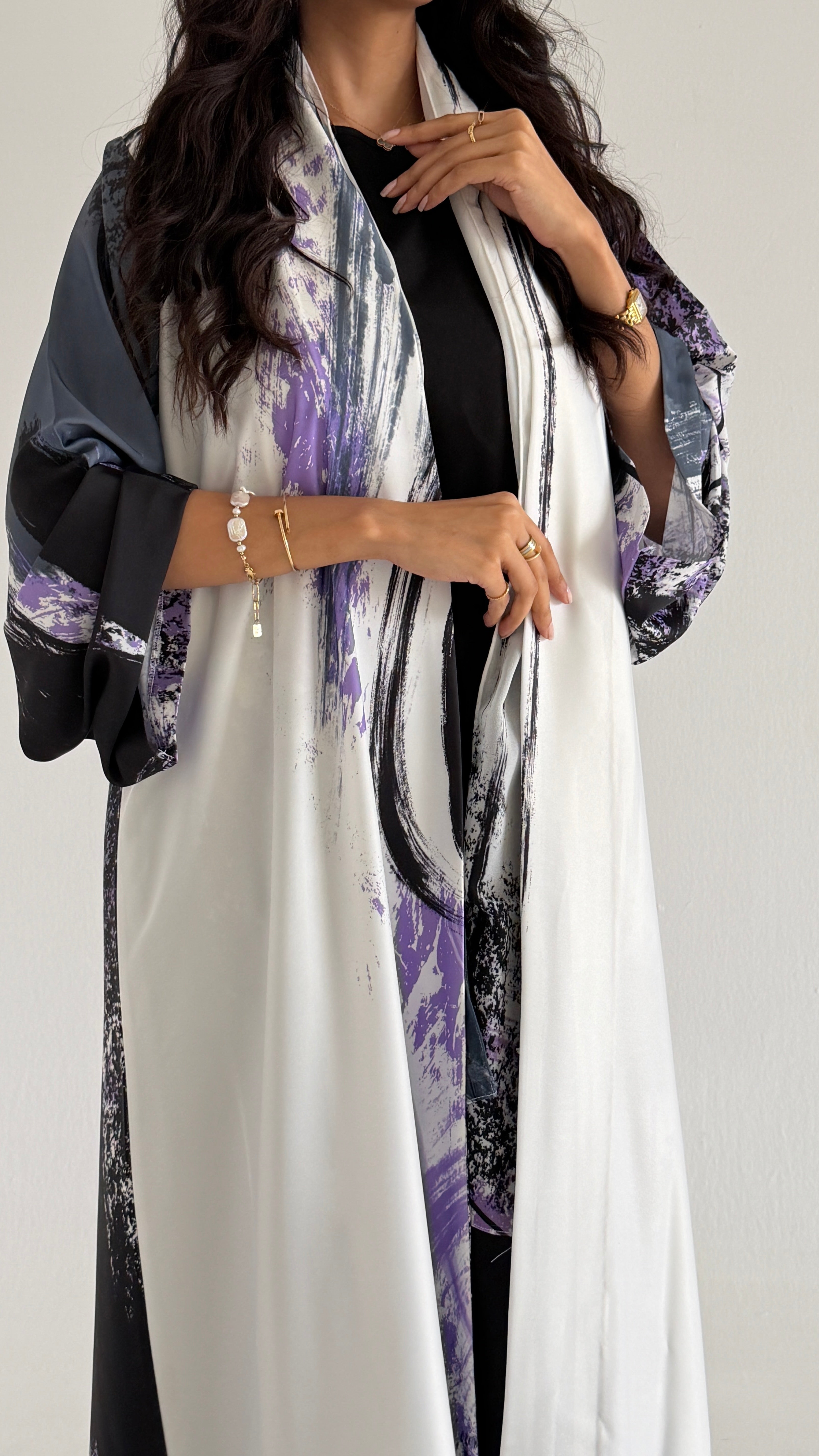 MWT1135 - عباية طباعة | Printed Abaya - Aya