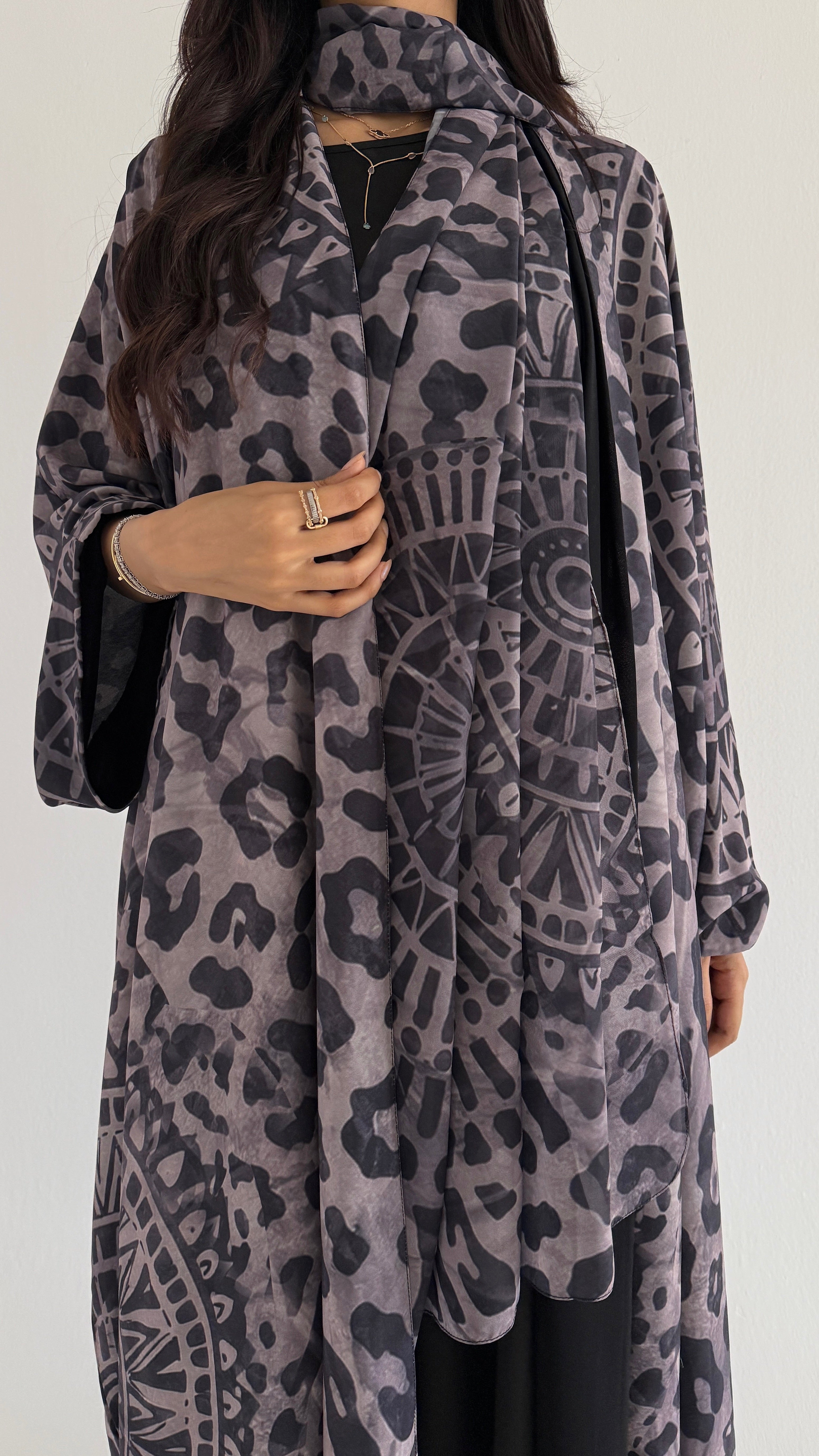 MWT1170 - عباية طباعة | Printed Abaya - Aya