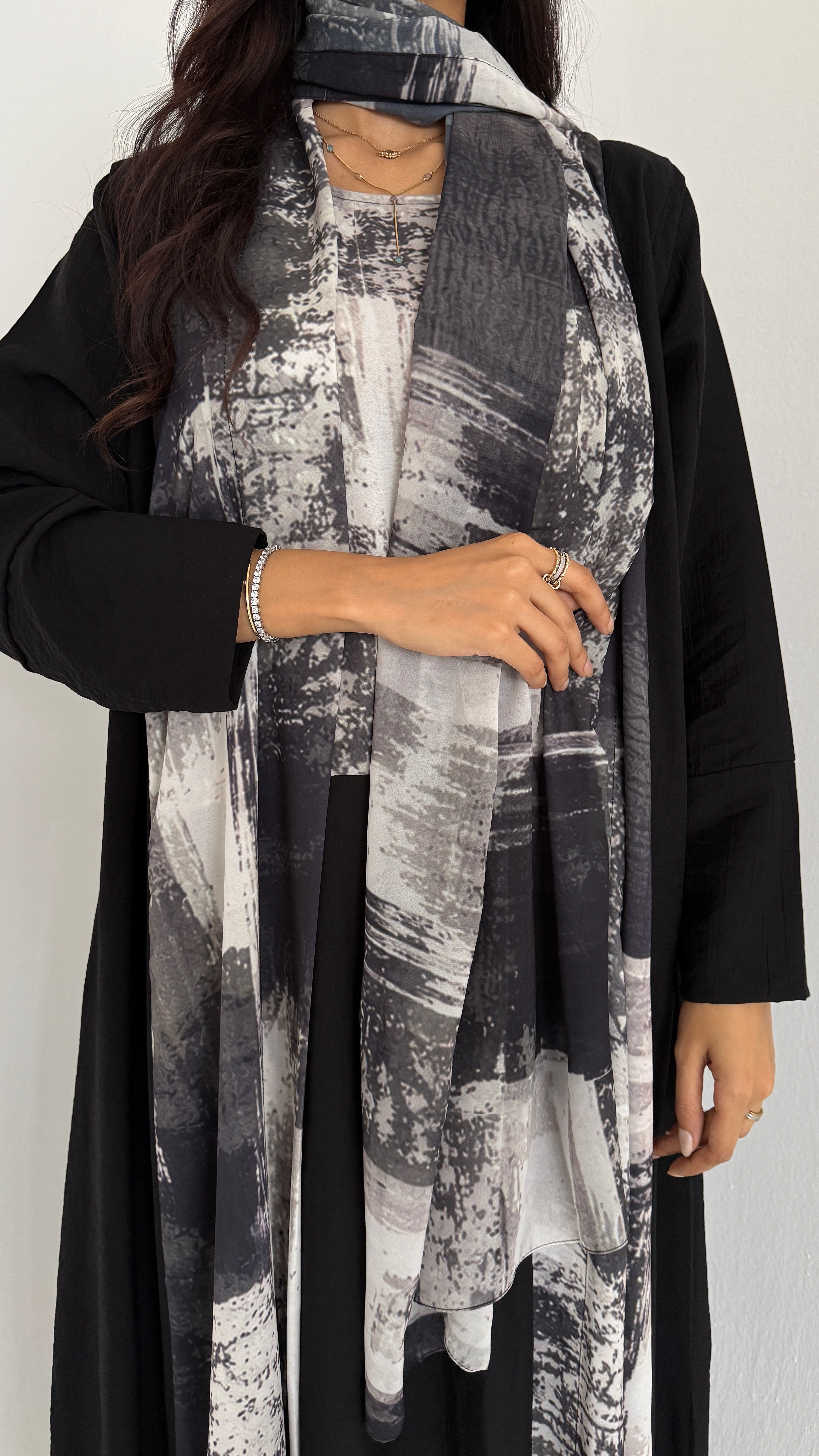 MWT1168 - عباية طباعة | Printed Abaya - Aya