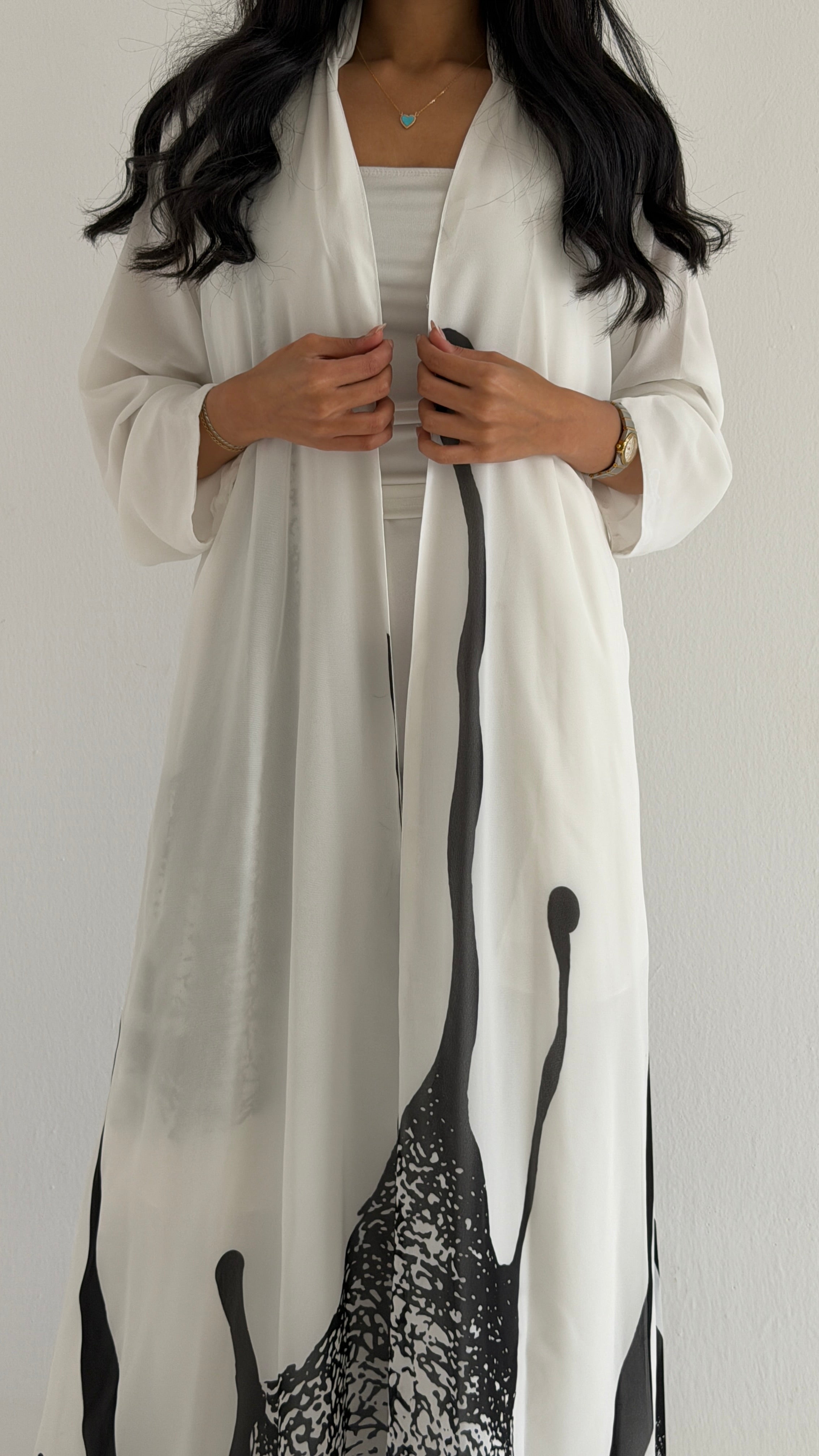 MWT1143 - عباية طباعة | Printed Abaya - Aya