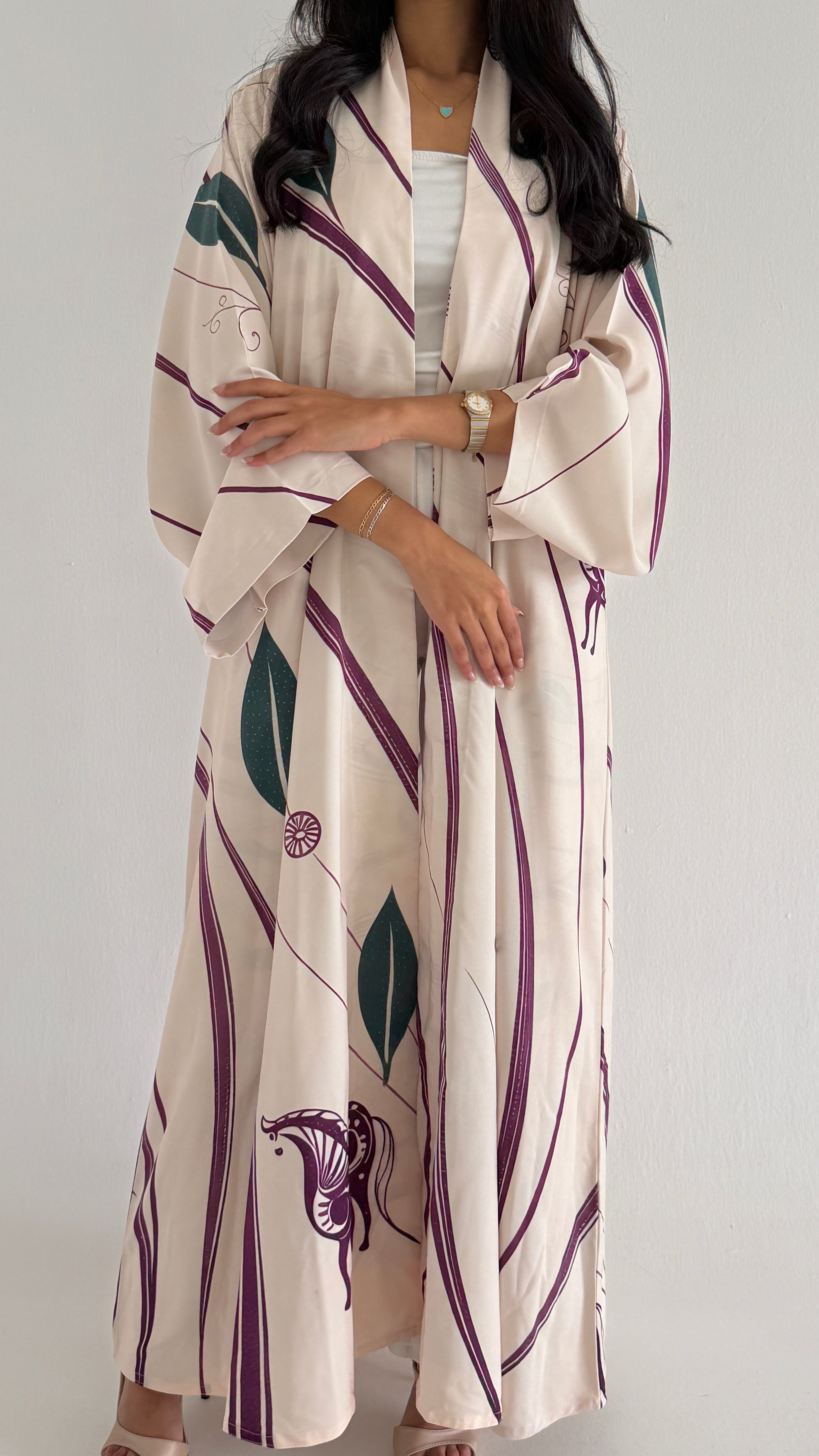 MWT1137 - عباية طباعة | Printed Abaya - Aya