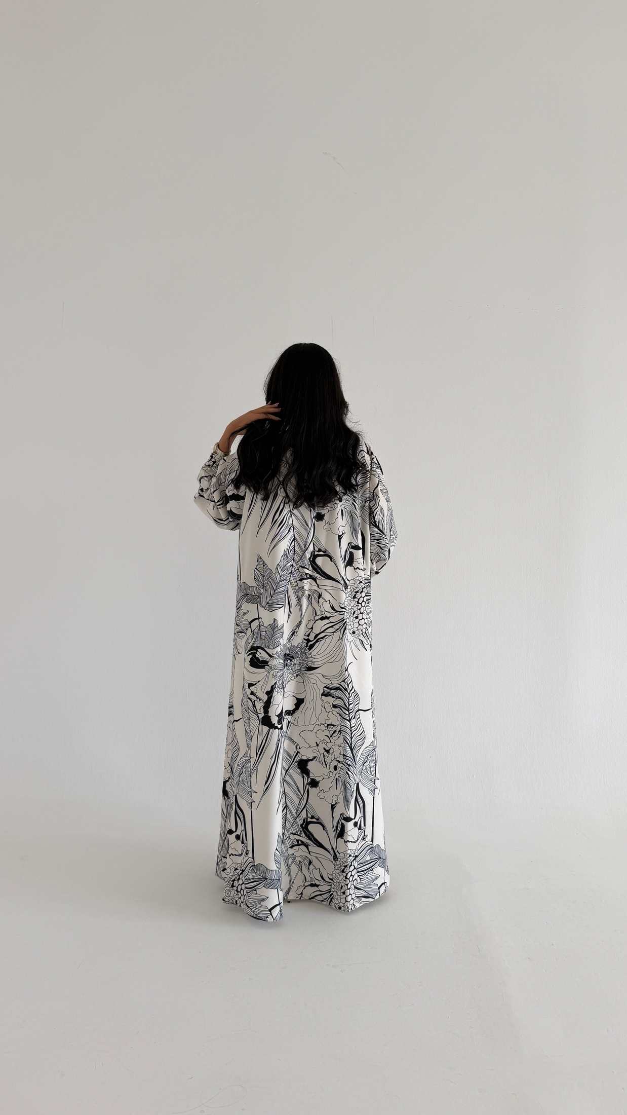 MWT1140 - عباية طباعة | Printed Abaya - Aya