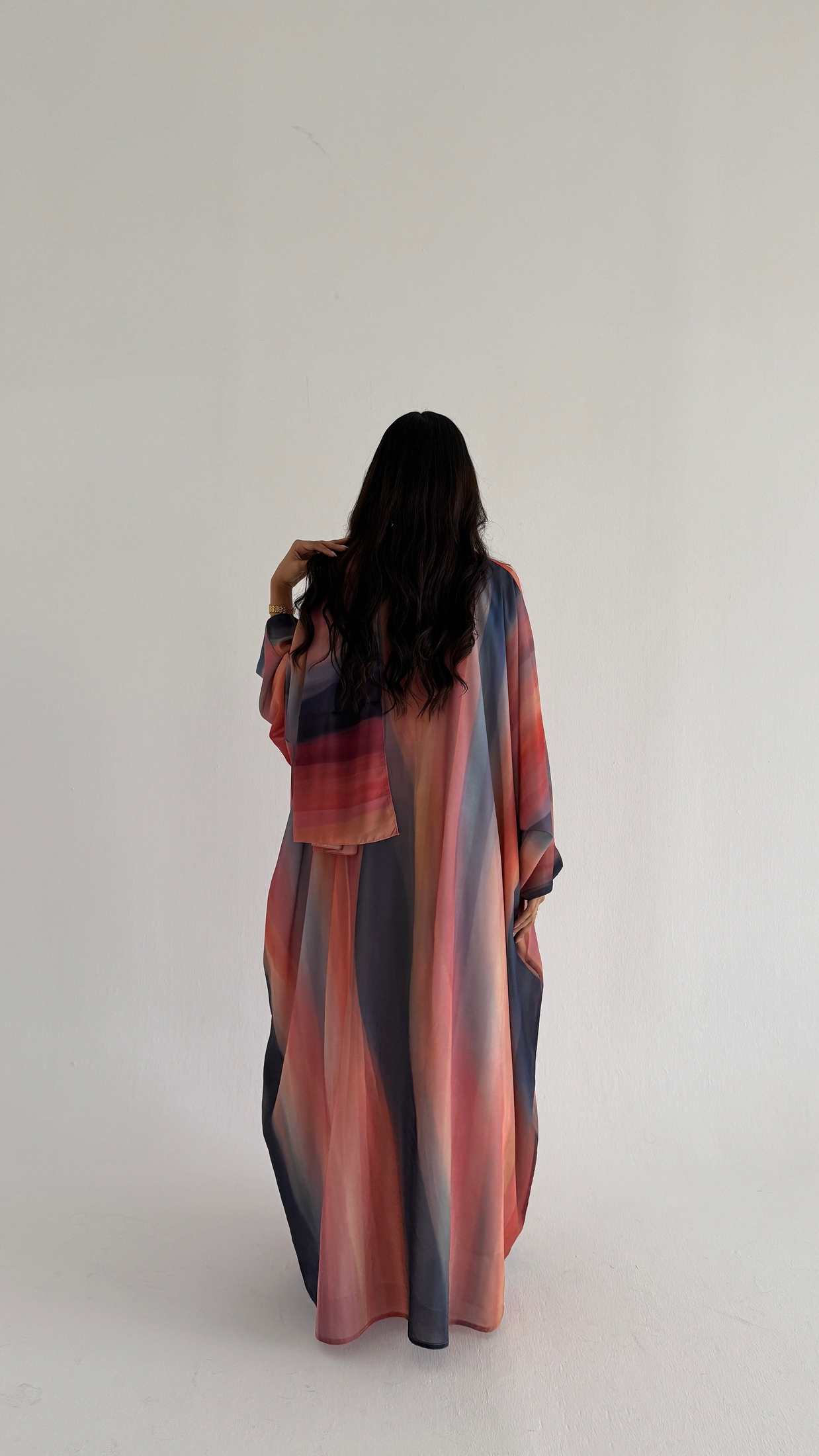 MWT2060 - عباية طباعة صيفية  |  Summer printed abaya - Aya