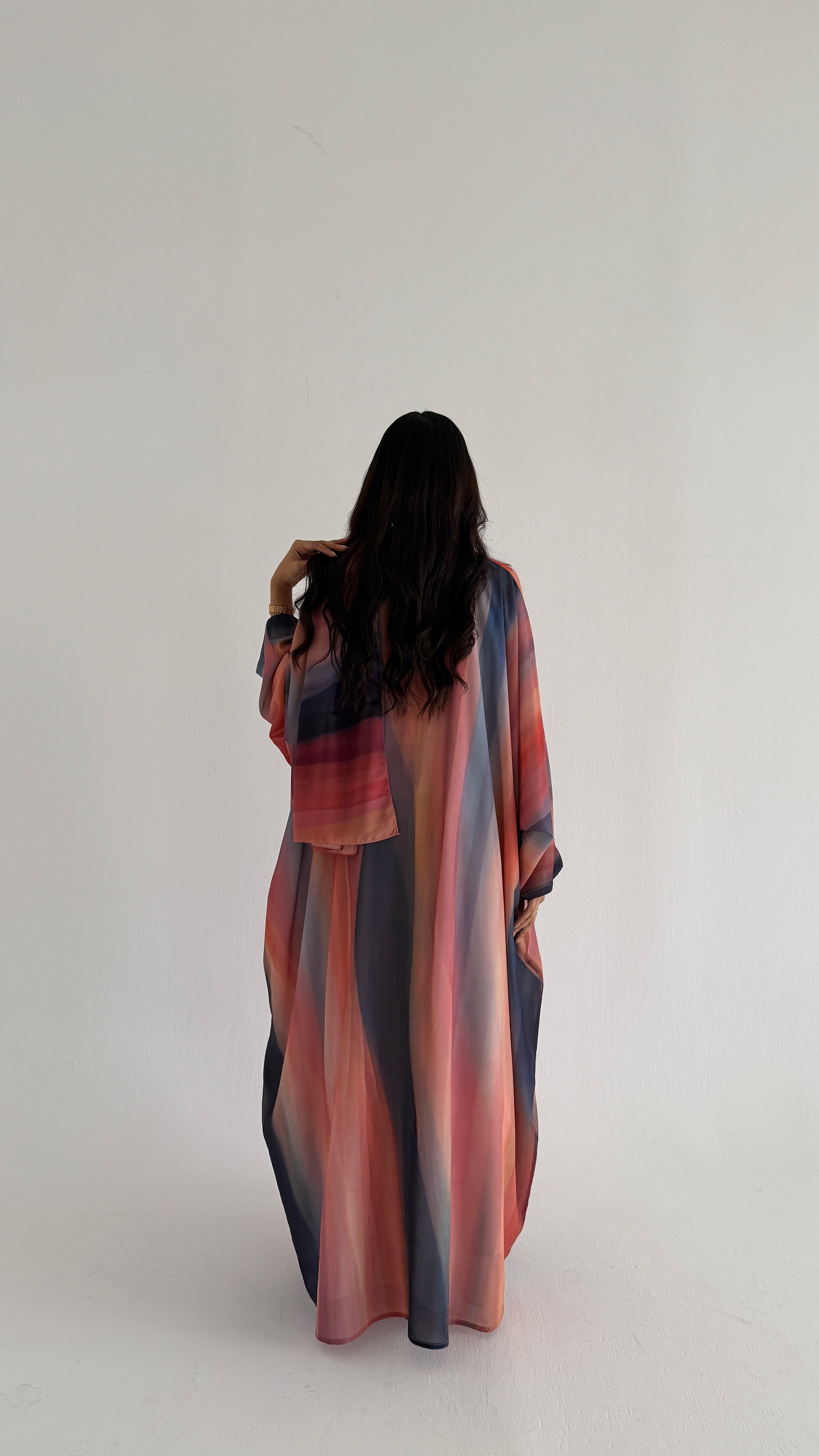 MWT2060 - عباية طباعة صيفية  |  Summer printed abaya - Aya