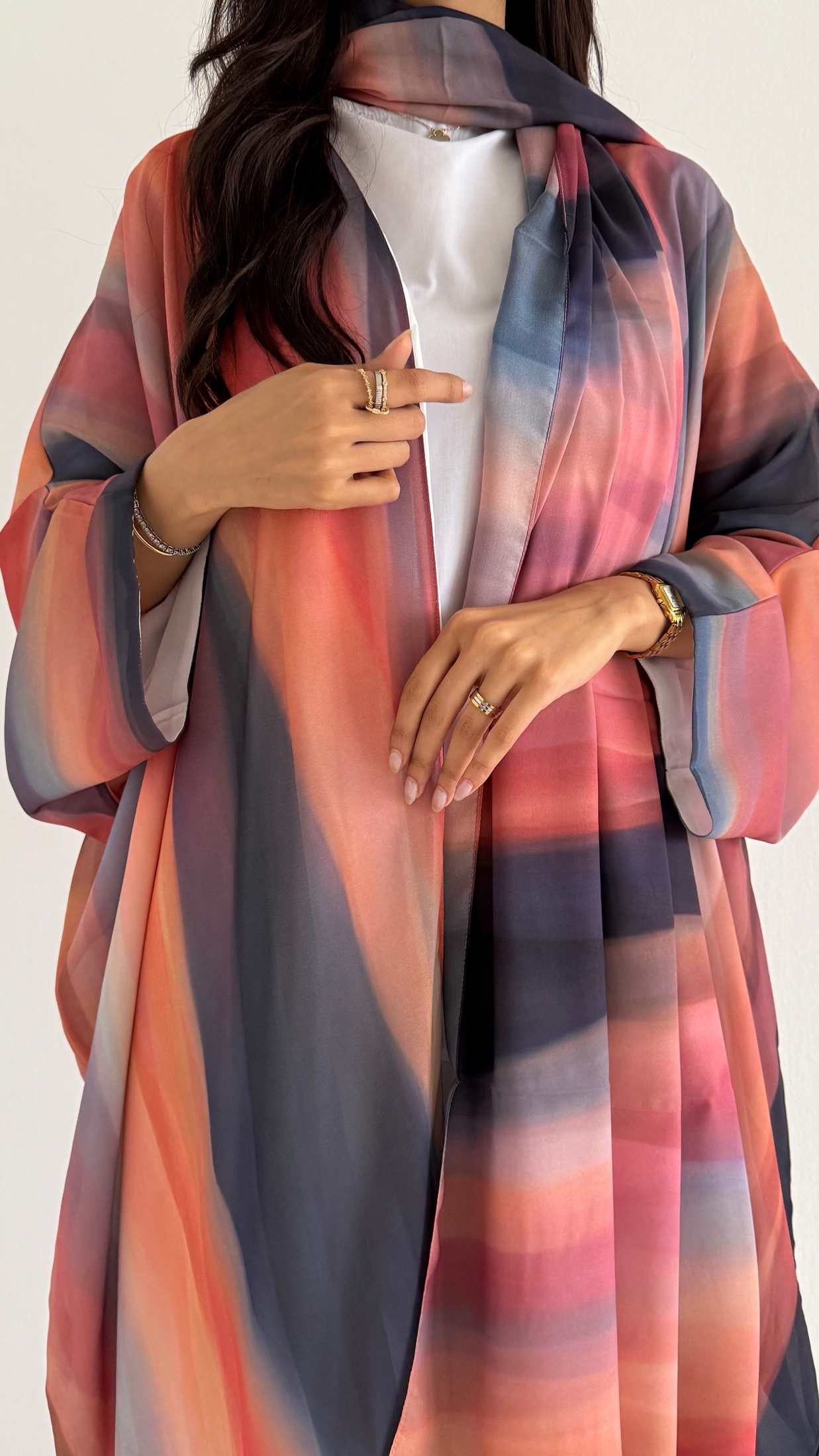MWT2060 - عباية طباعة صيفية  |  Summer printed abaya - Aya
