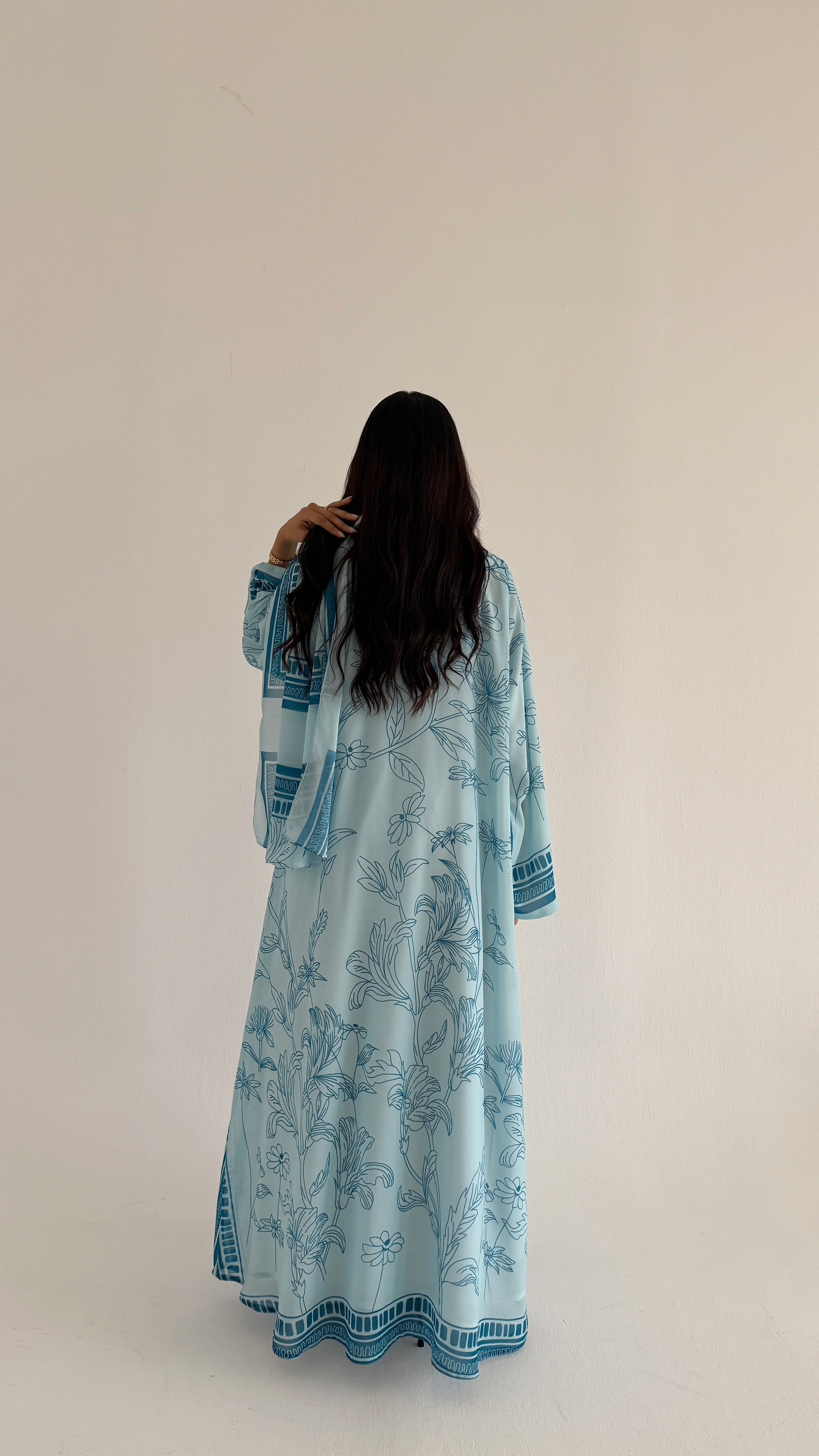 MWT2064 - عباية طباعة صيفية  |  Summer printed abaya - Aya