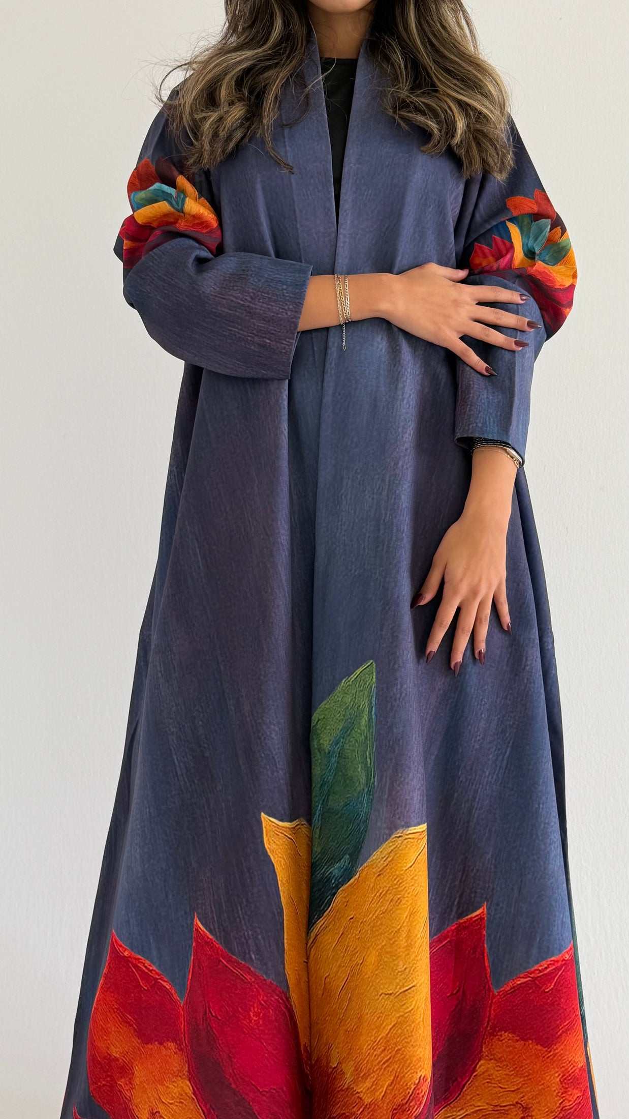 MW1800 - عباية طباعة  بالوان متناغمة - Aya