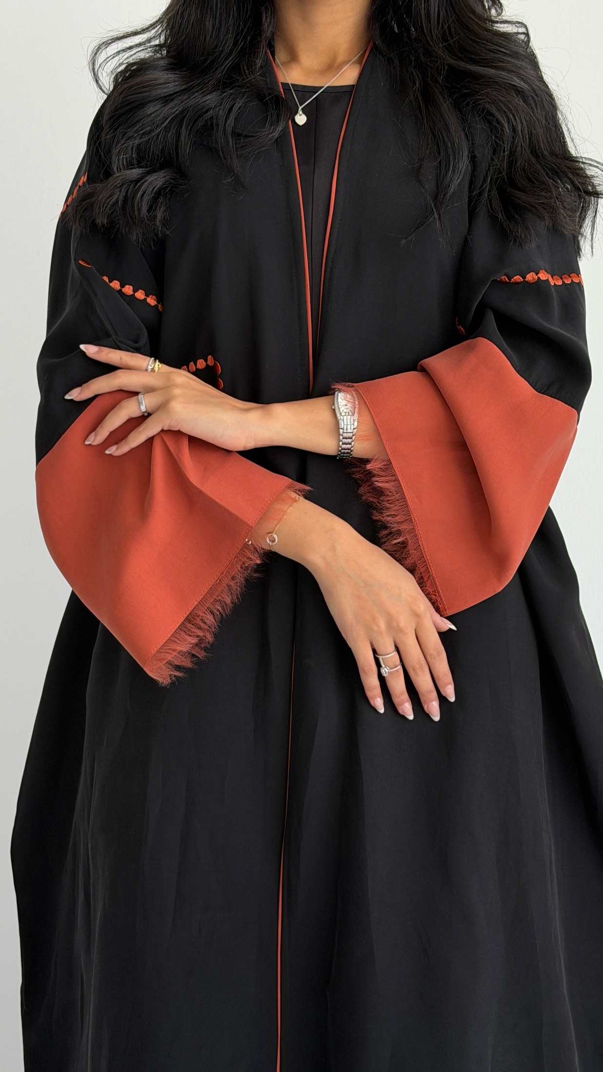 MWT1219 - عباية تطريز صيفي |Summer Embroidered Abaya - Aya
