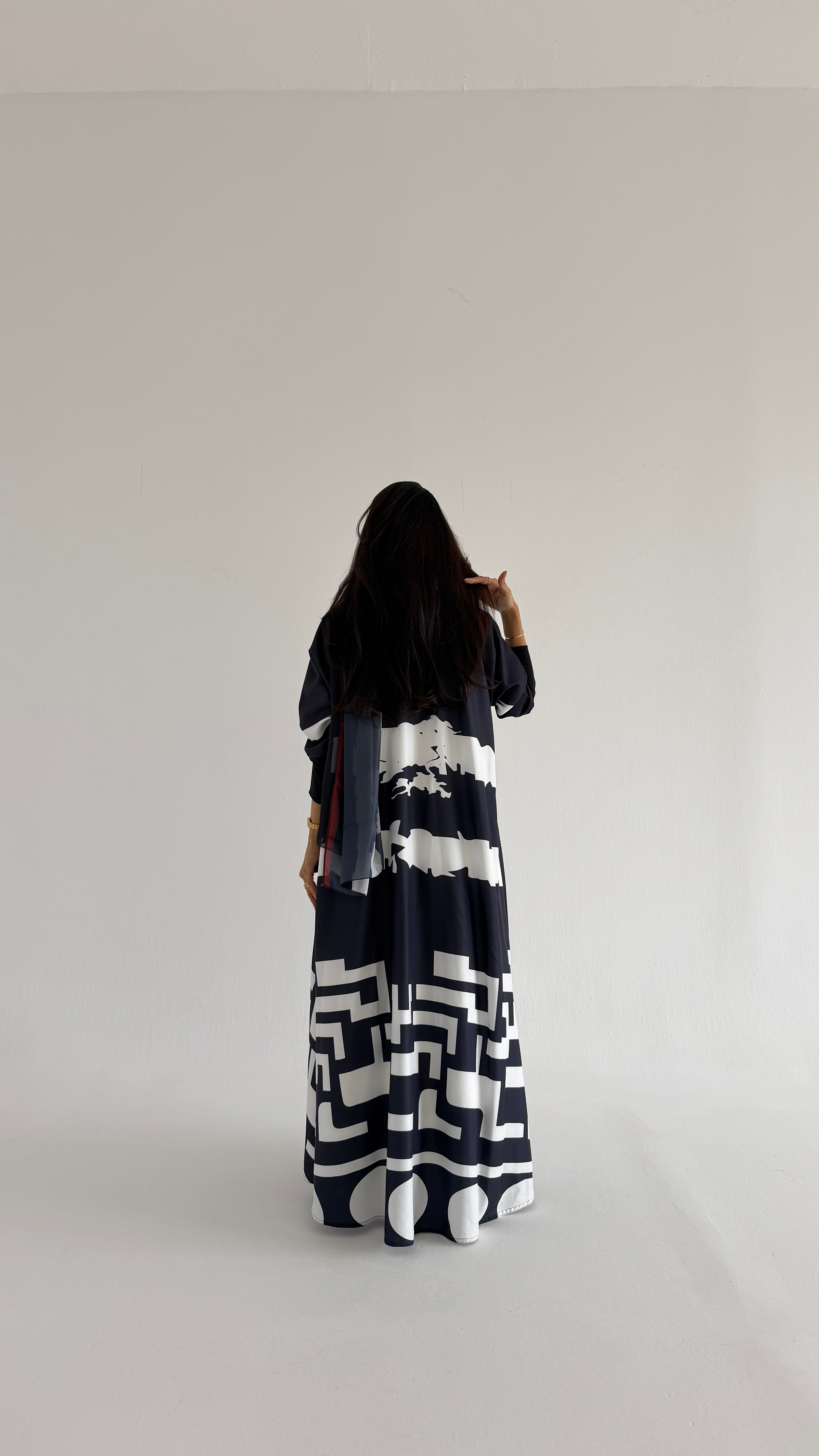 MWT1162 - عباية طباعة | Printed Abaya - Aya
