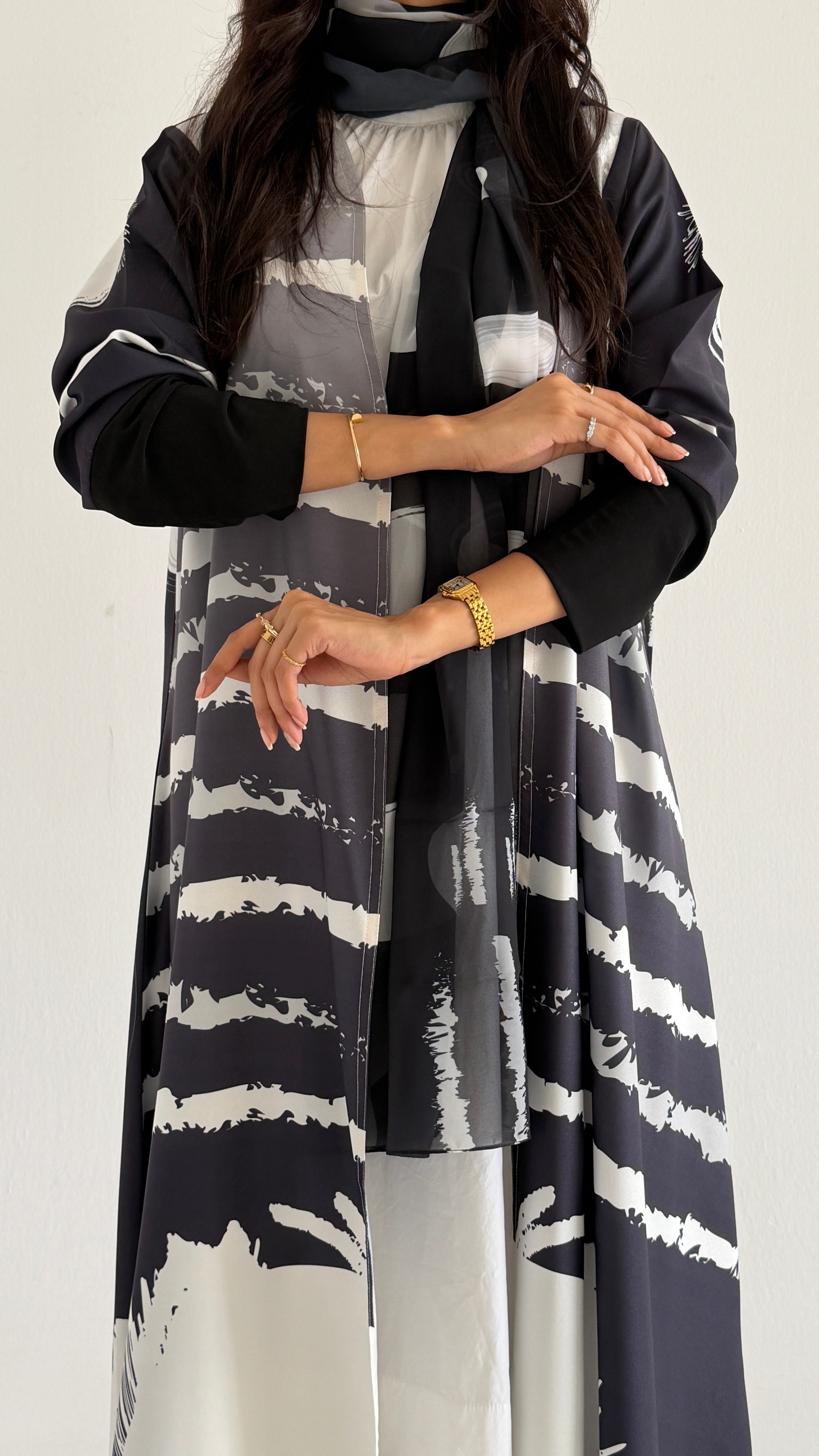 MWT1158 - عباية طباعة | Printed Abaya - Aya