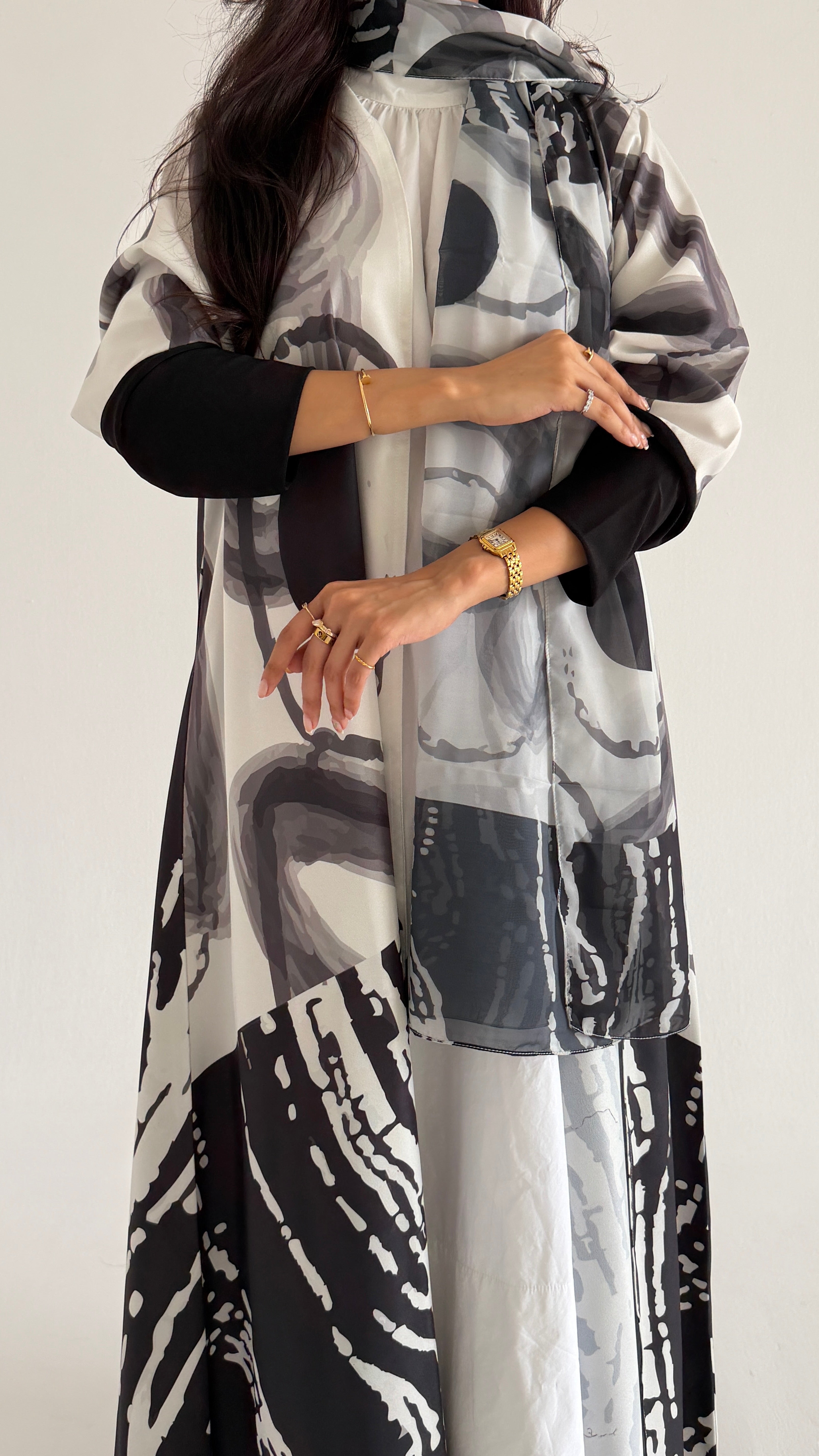 MWT1163 - عباية طباعة | Printed Abaya - Aya