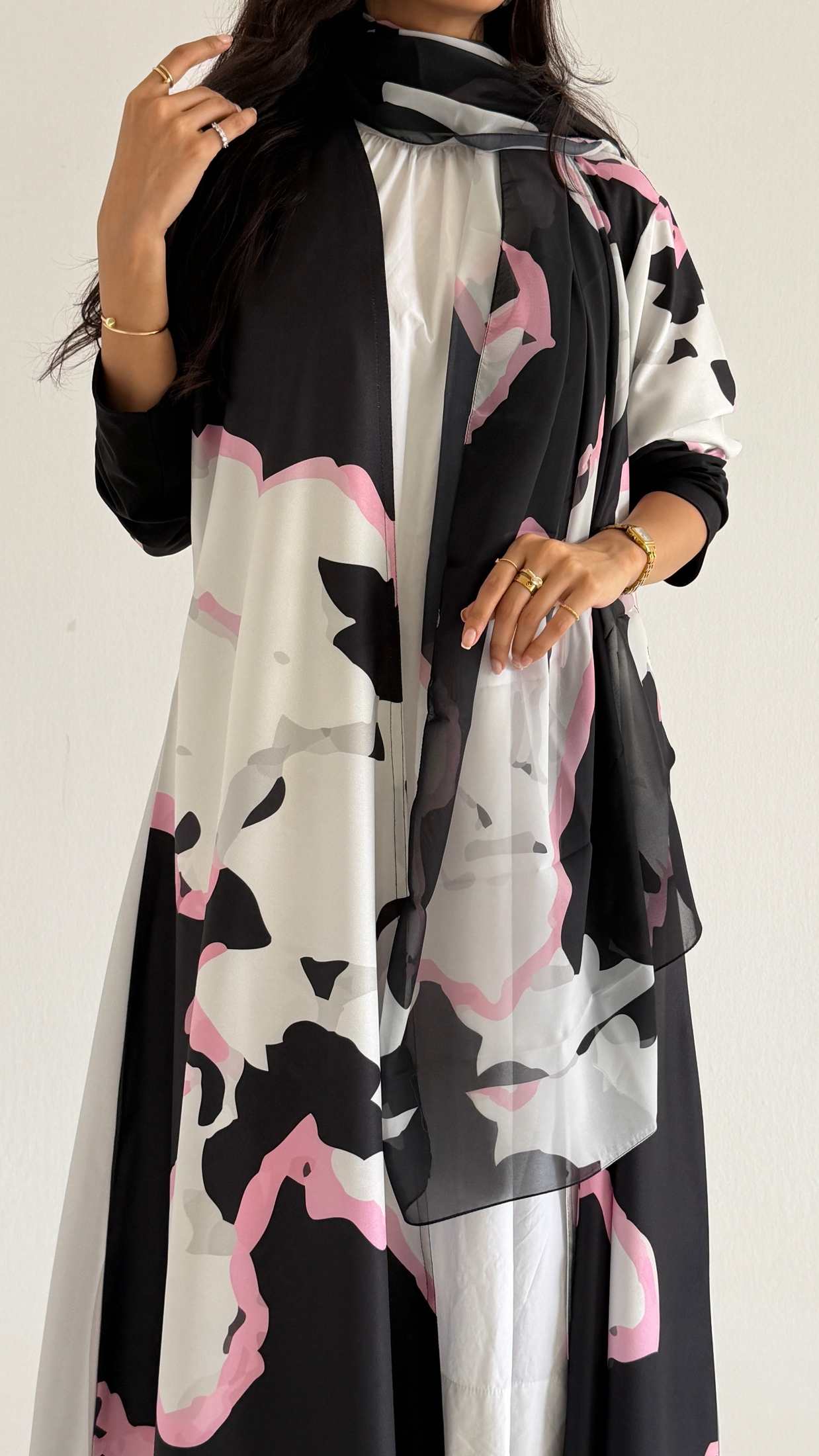 MW2209 - عباية طباعة | Printed Abaya - Aya