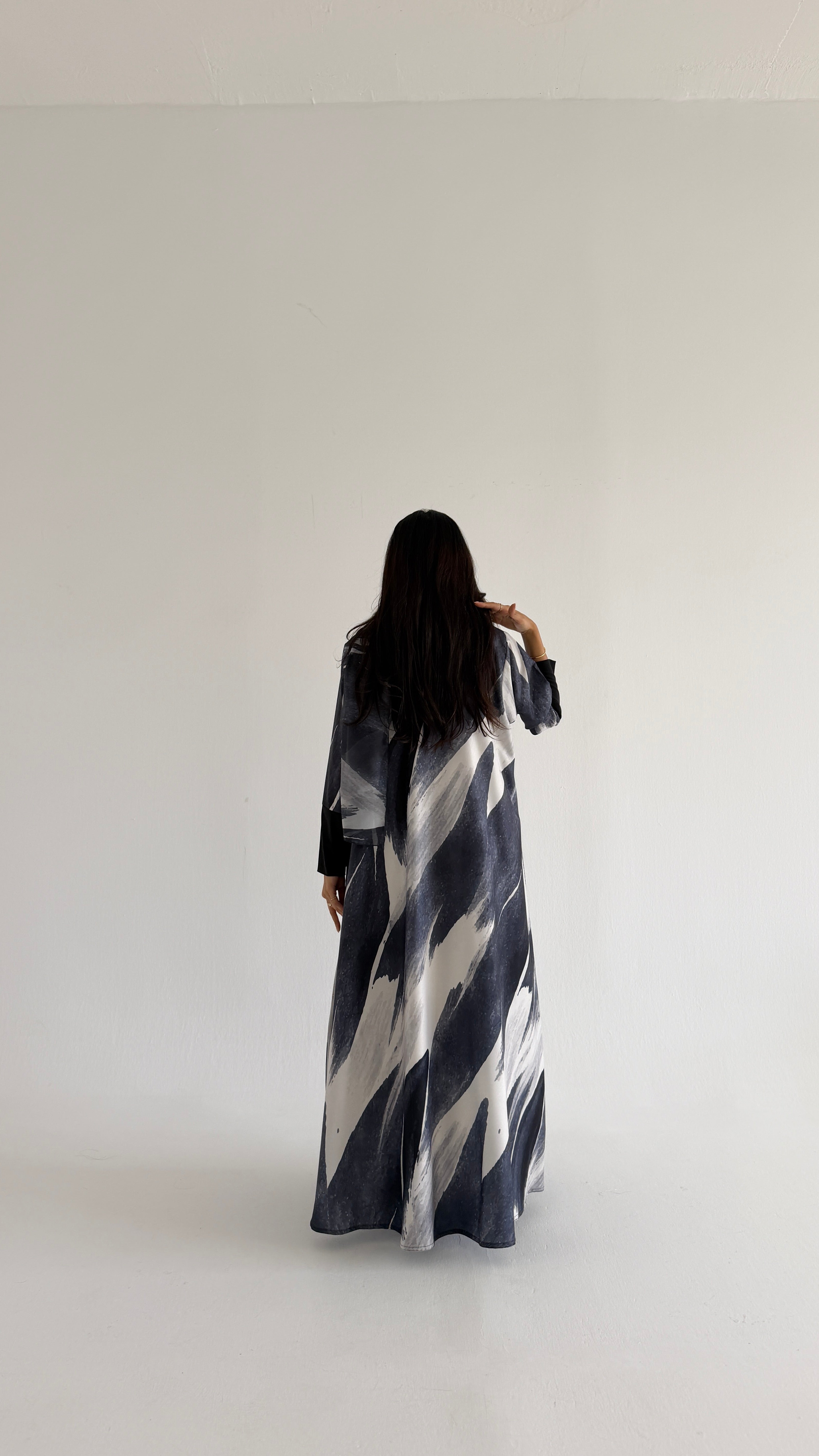 MWT1159 - عباية طباعة | Printed Abaya - Aya