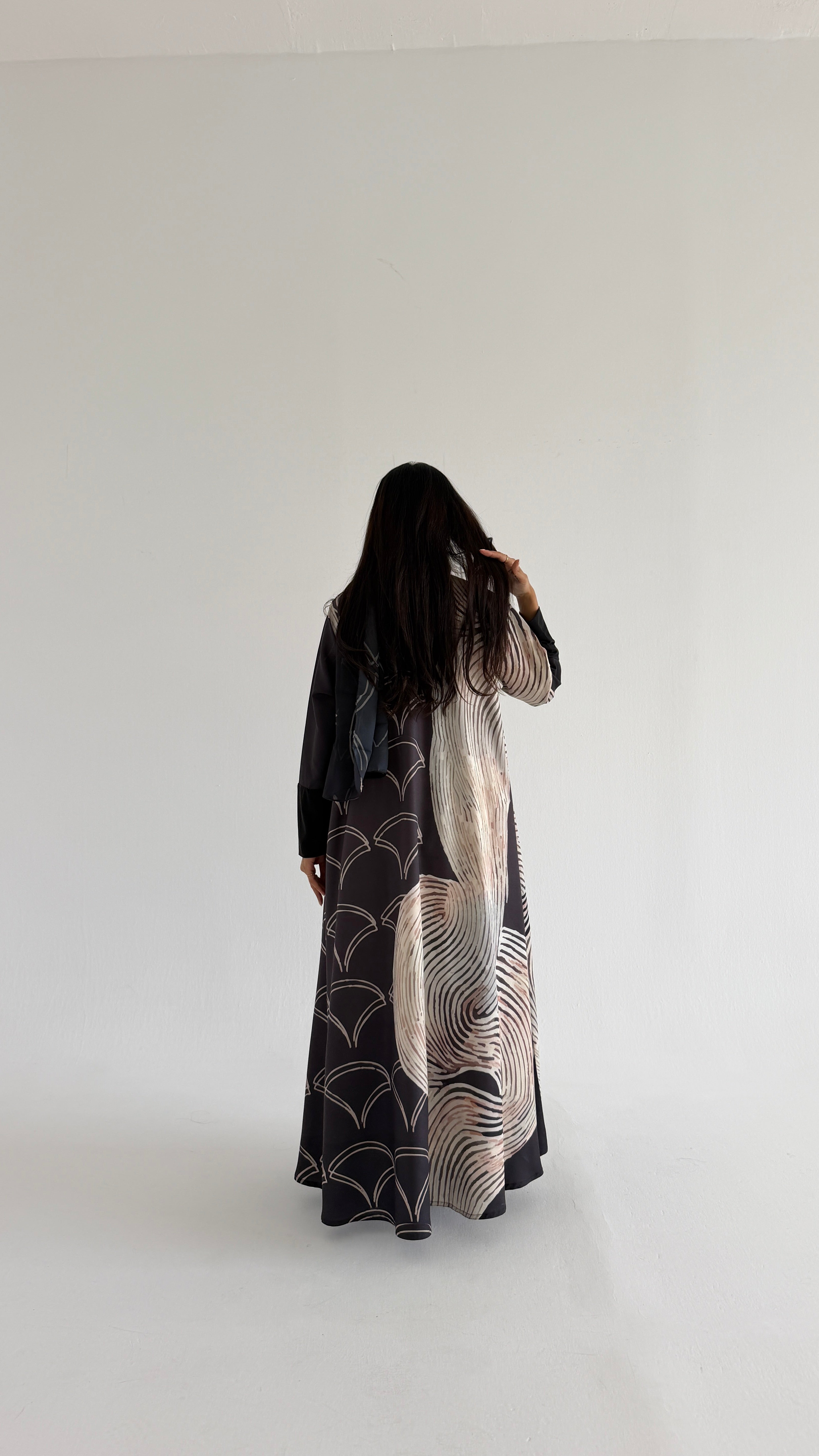 MWT1157 - عباية طباعة | Printed Abaya - Aya