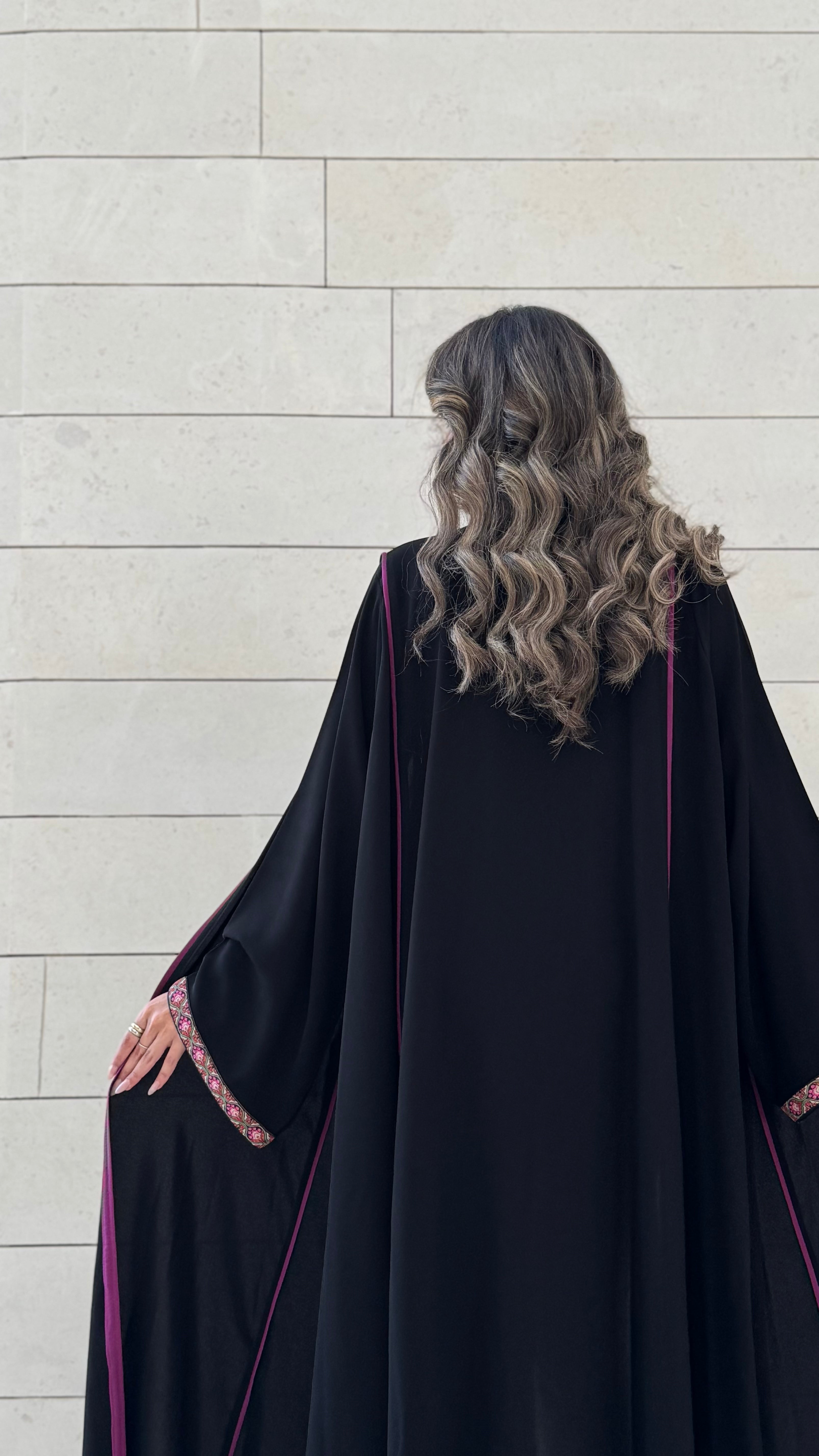 MW645 - Light Crepe Standing with Jacquard Half-Cloche