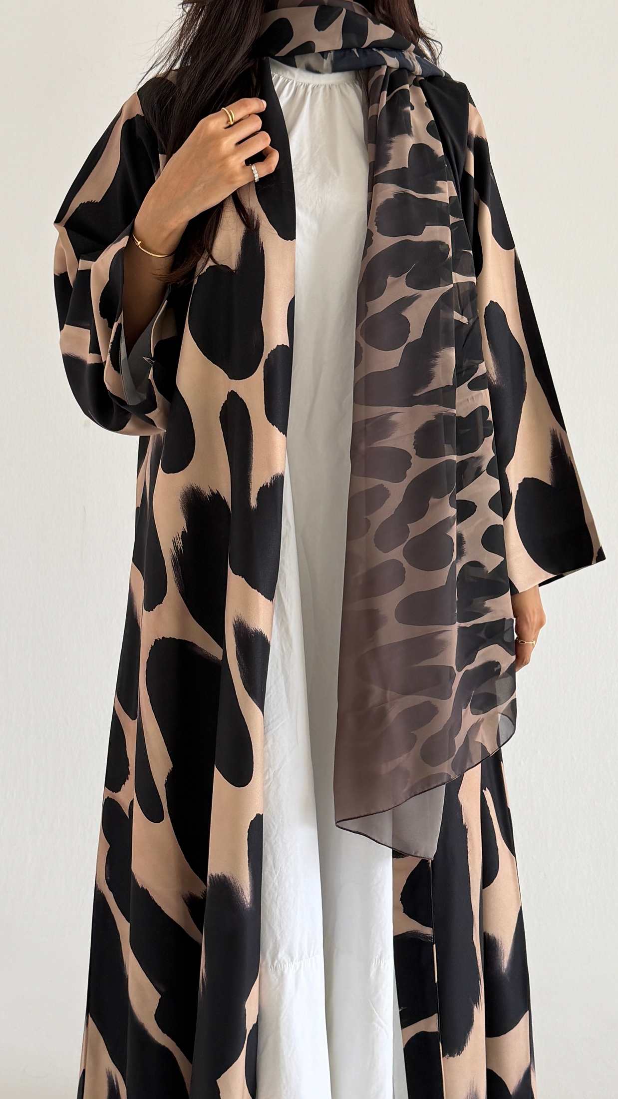 MWT1156 - عباية طباعة | Printed Abaya - Aya