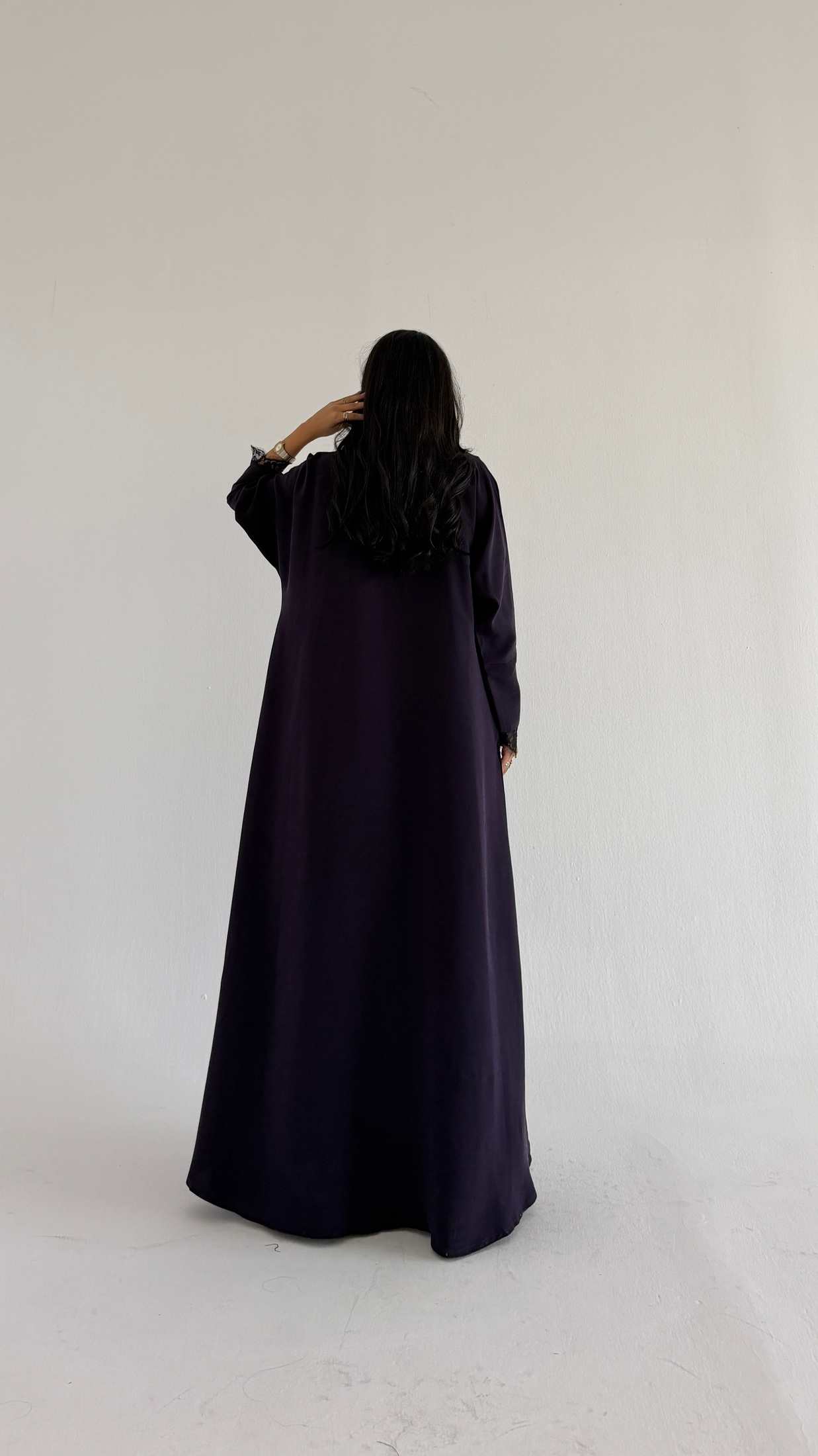 MWT1511 عباية جاكار بتدخيلة دانتيل مع فستان - Aya