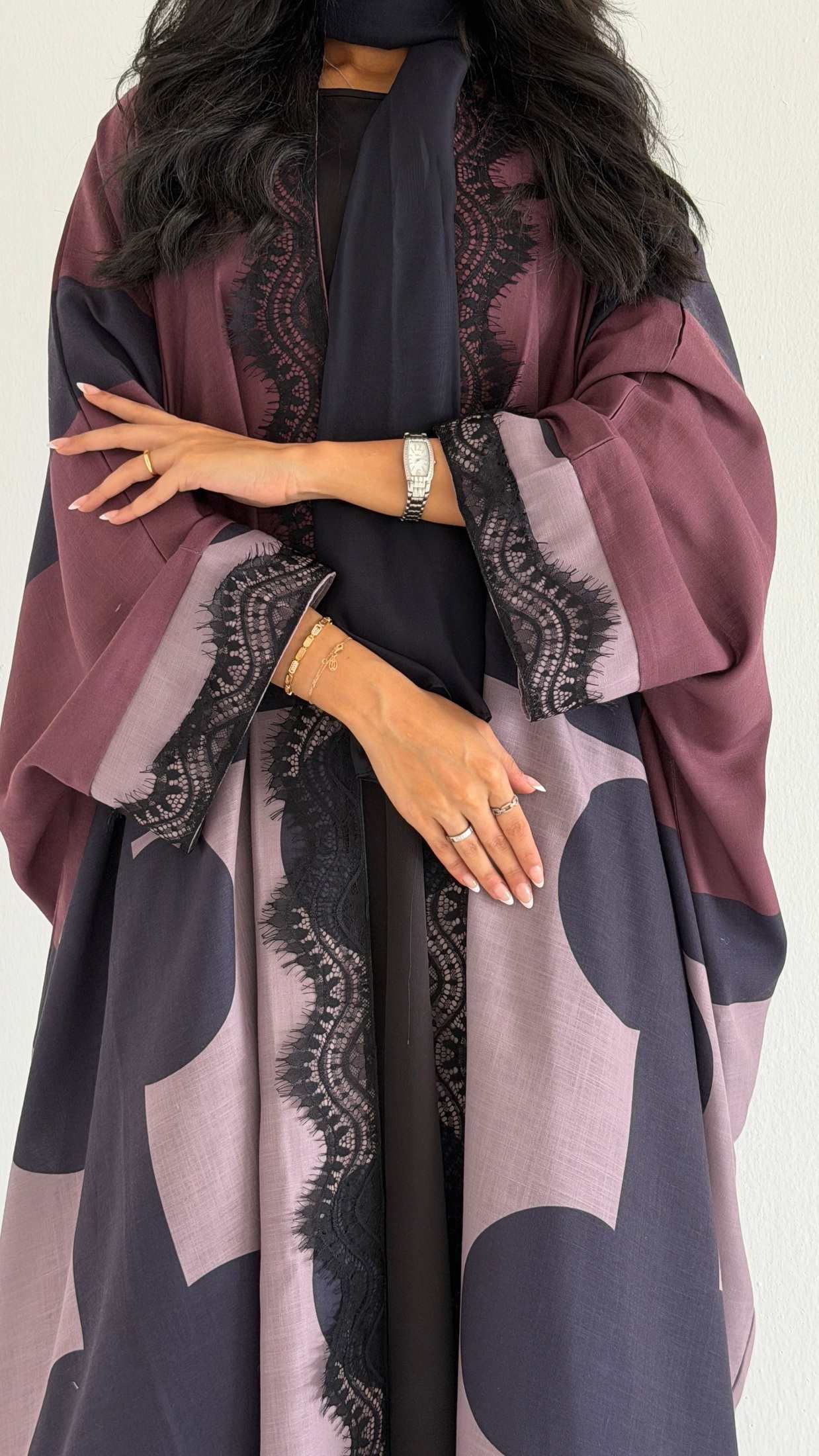 MWT1519 عباية طباعة | Printed Abaya - Aya