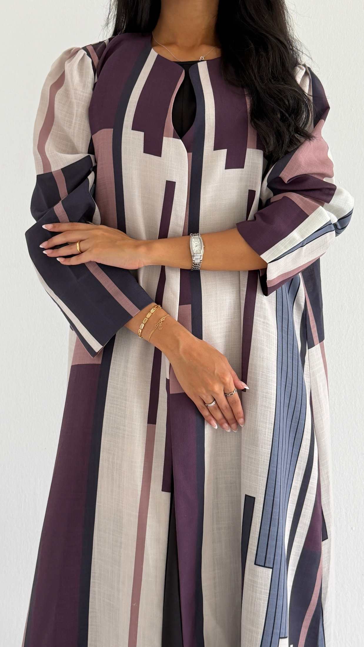 MWT1520 عباية طباعة | Printed Abaya - Aya