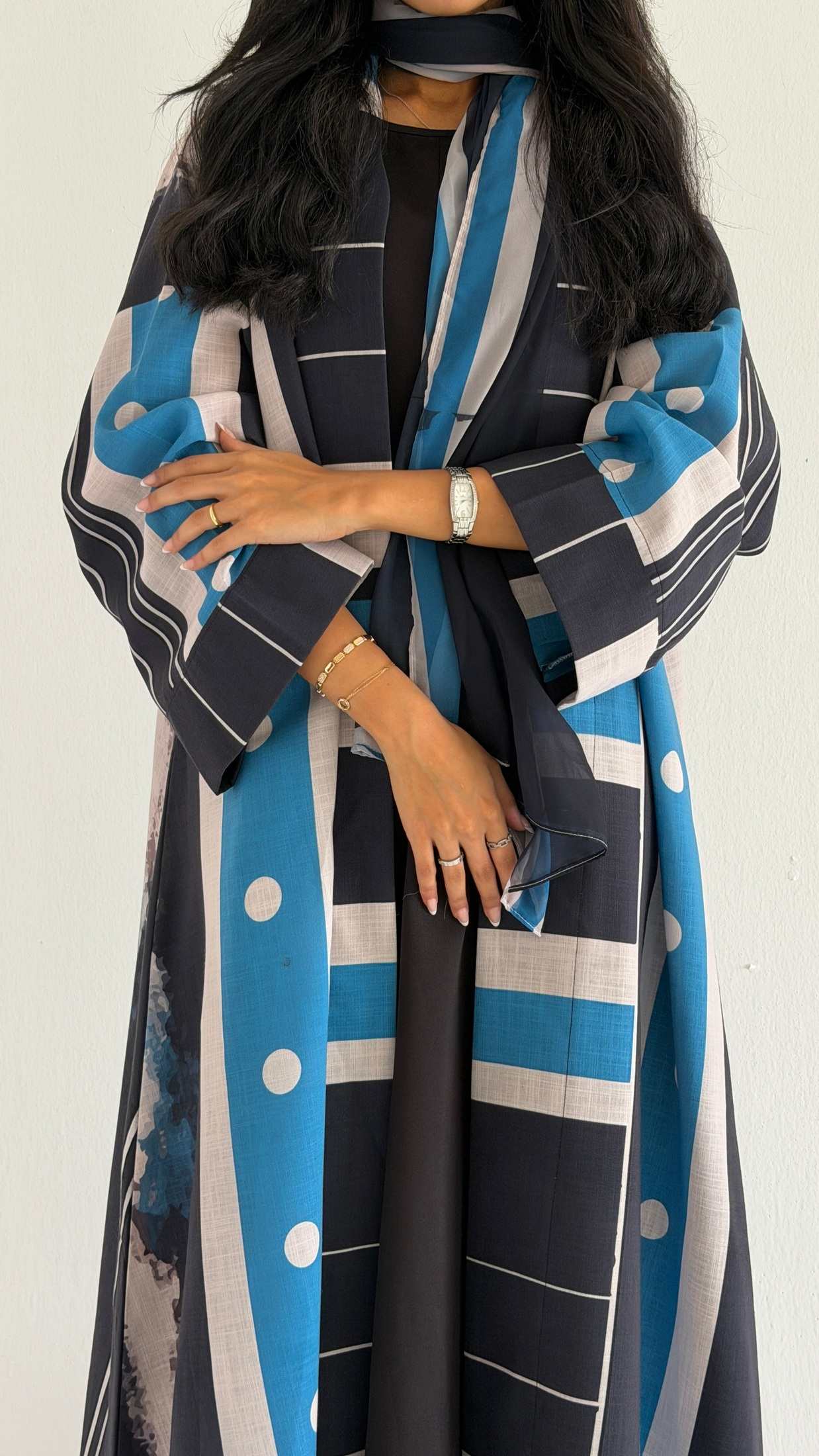 MWT1523 عباية طباعة | Printed Abaya - Aya