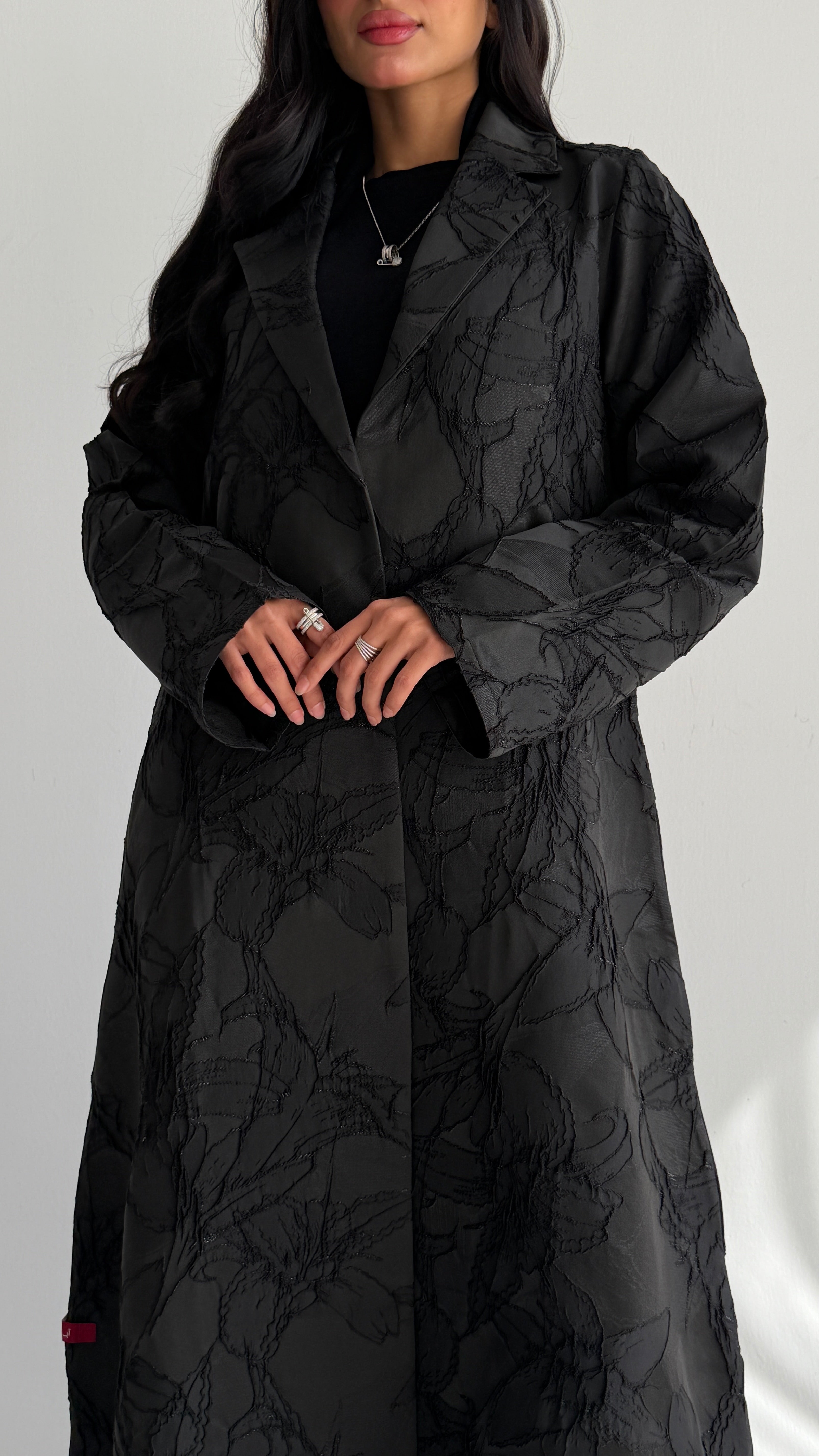 MWT850 - عباية بليزر جاكار - Aya