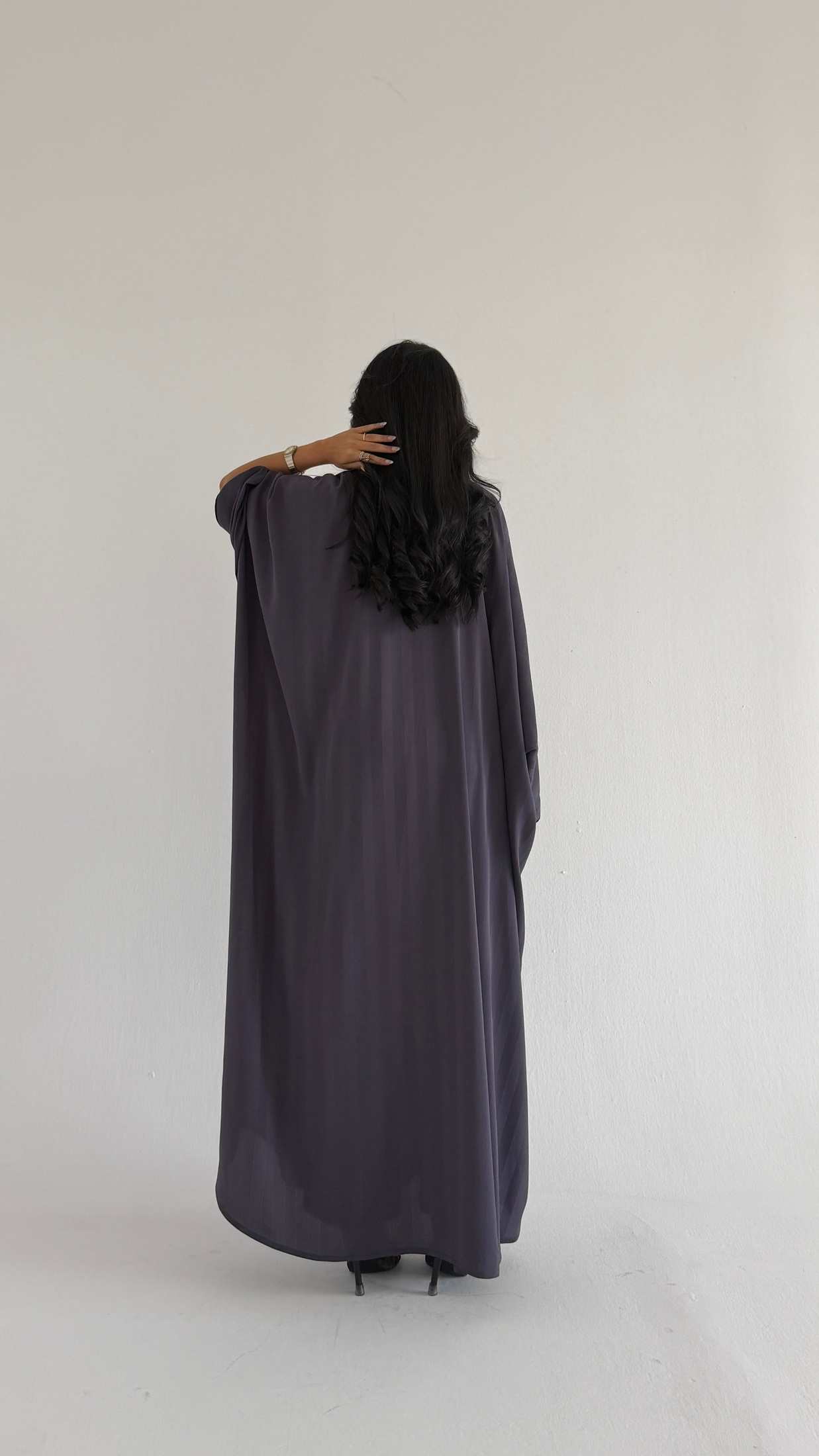 MWT2107 - عباية مخطط |striped abaya - Aya