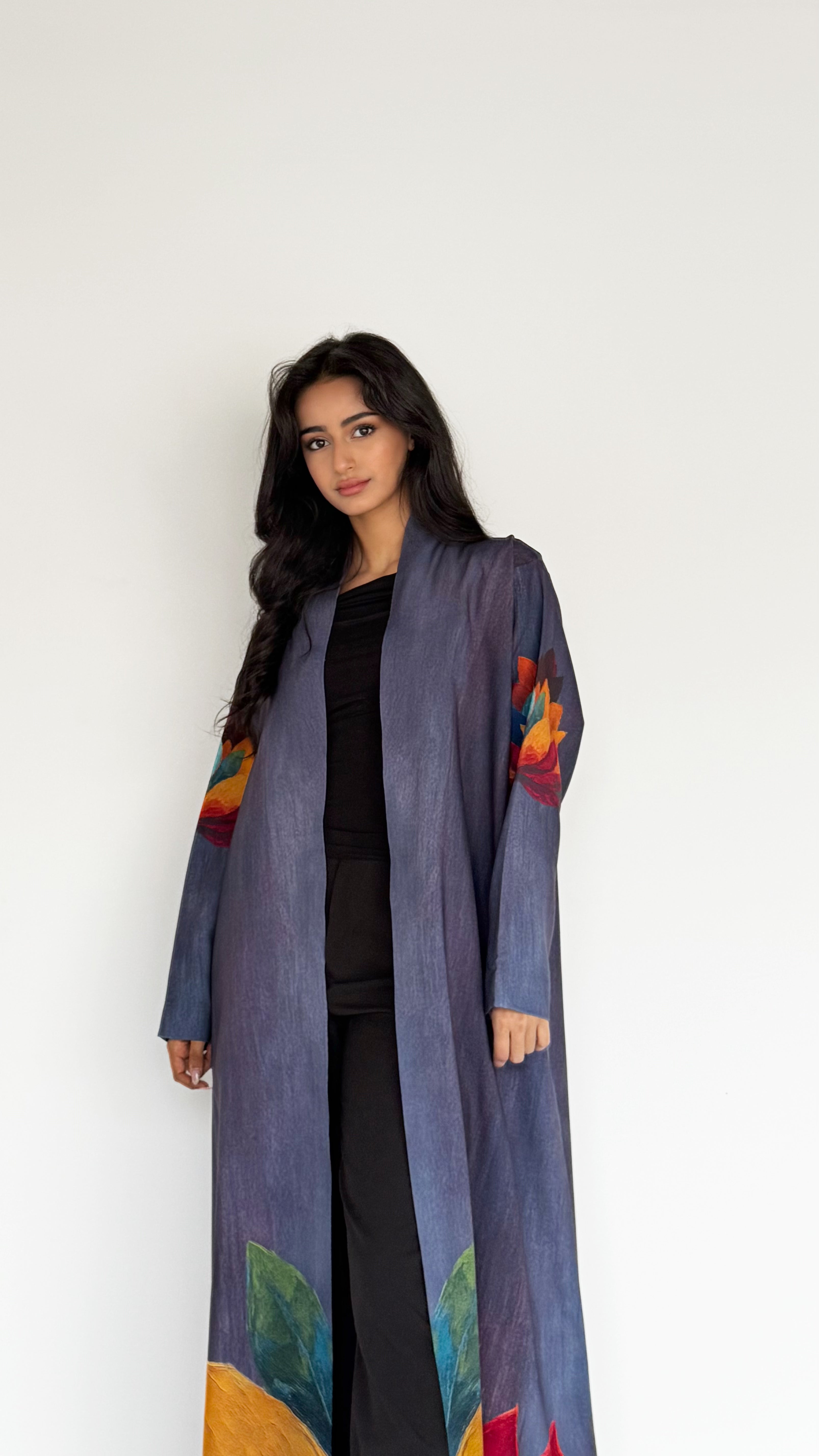 MW1800 - عباية طباعة  بالوان متناغمة - Aya