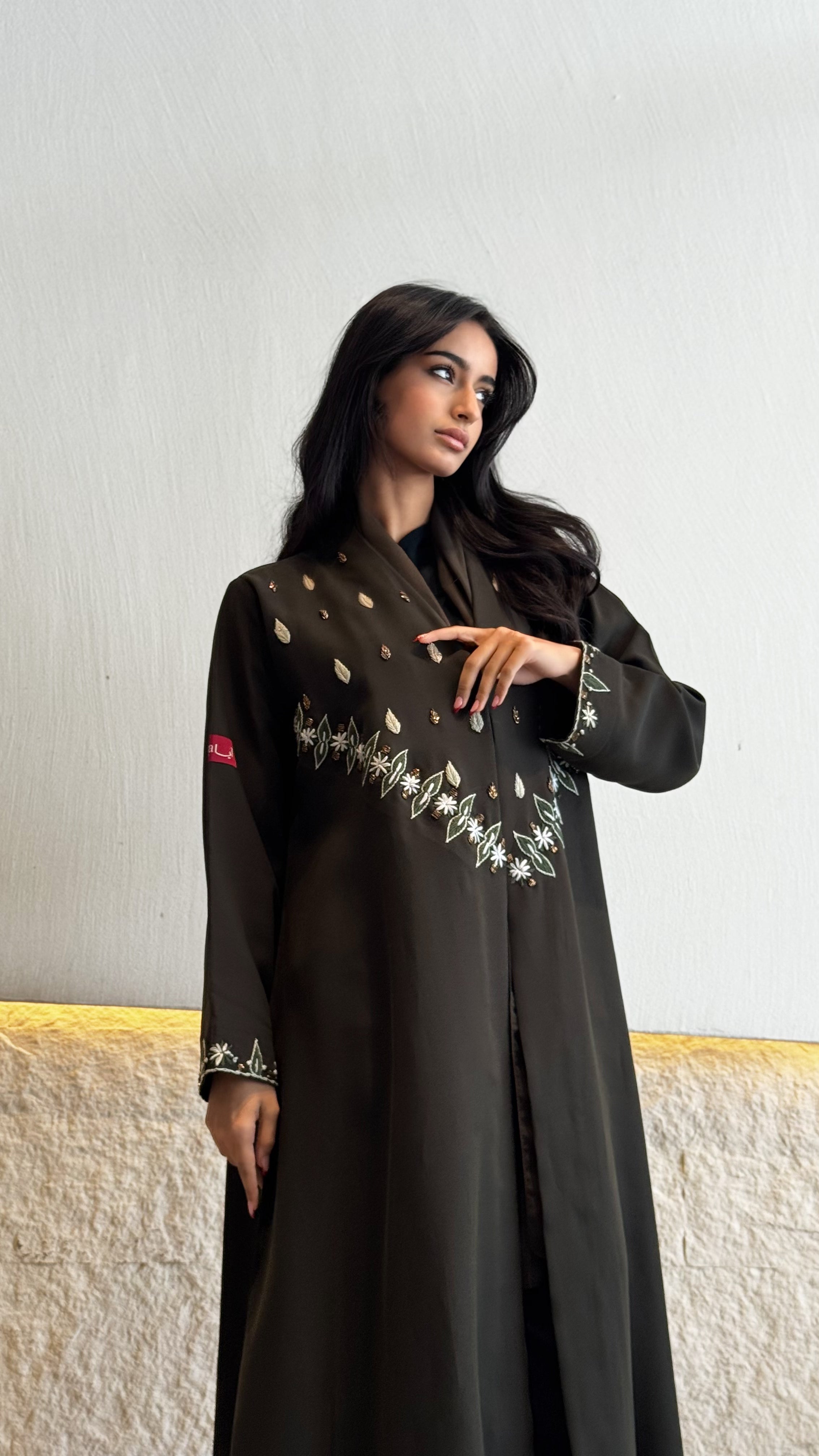 MWT676 - عباية زيتي شك - Aya