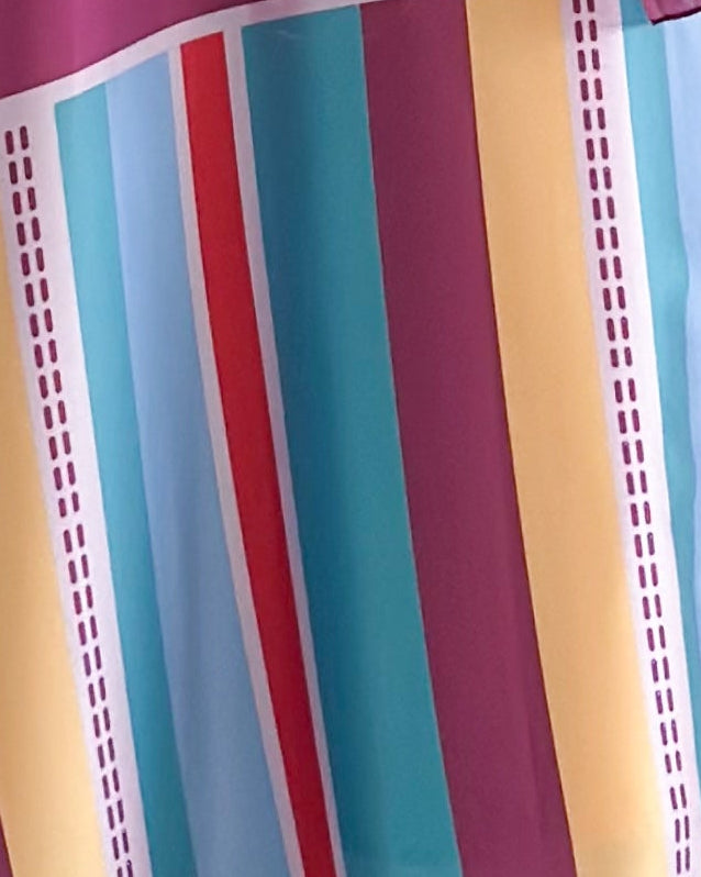 MWT1201 - عباية مخطط ملون |Colorful striped abaya