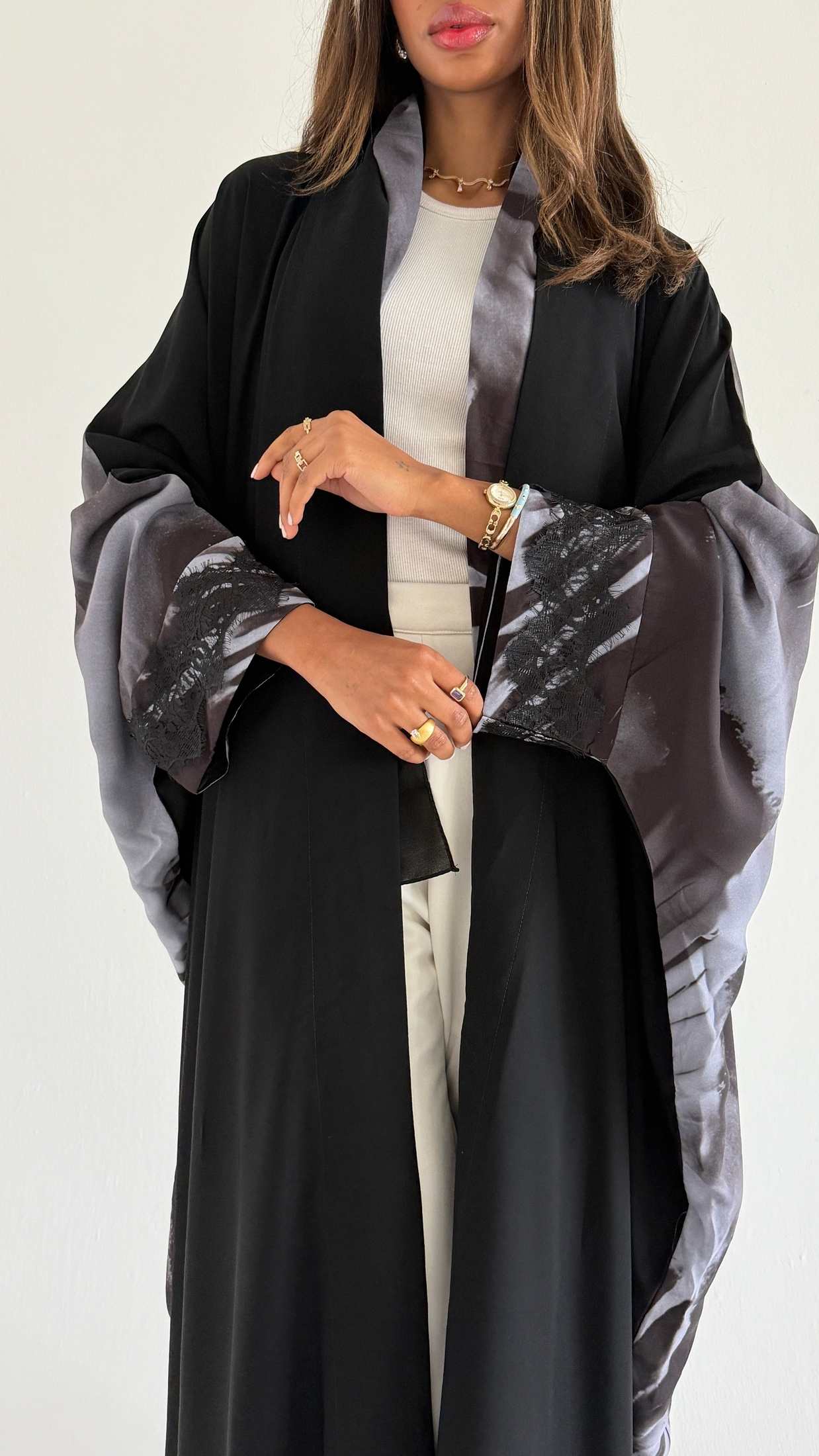 MWT1545 عباية طباعة | Printed Abaya - Aya