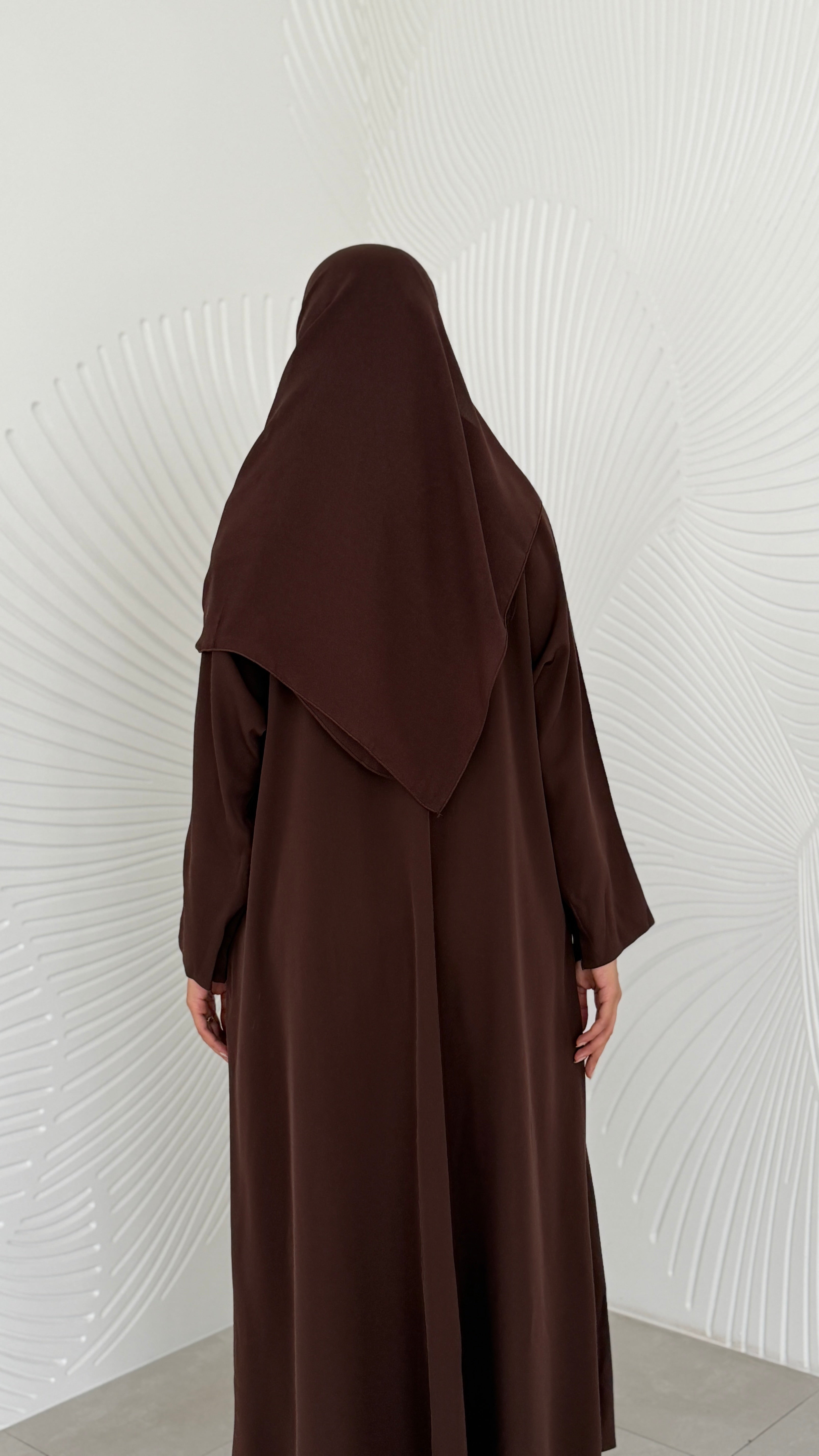 MWO007 - عباية نص كلوش بقفلة سحاب - Aya