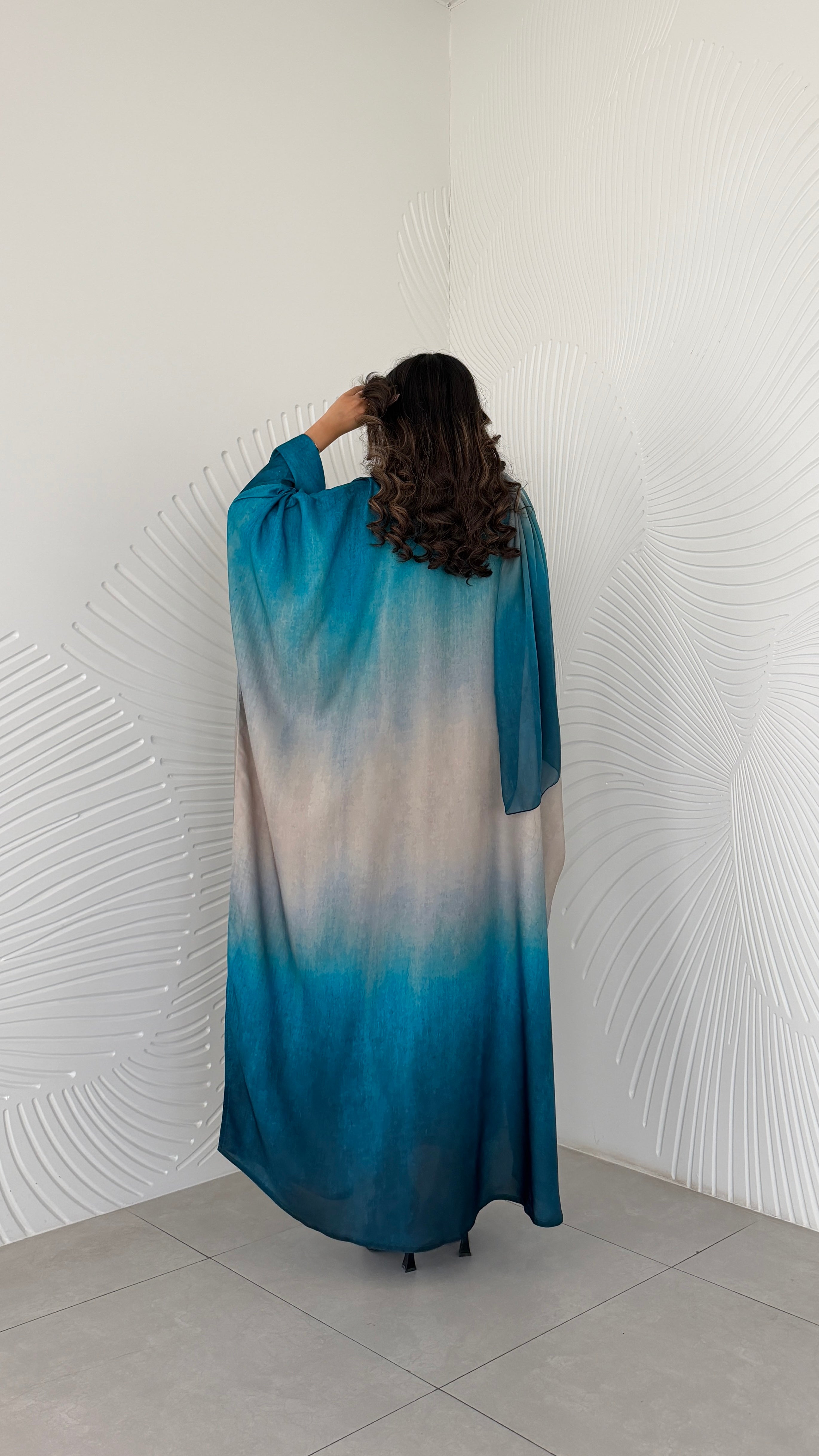 MWT1196 - عباية امبرية اخضر |Green ombre abaya