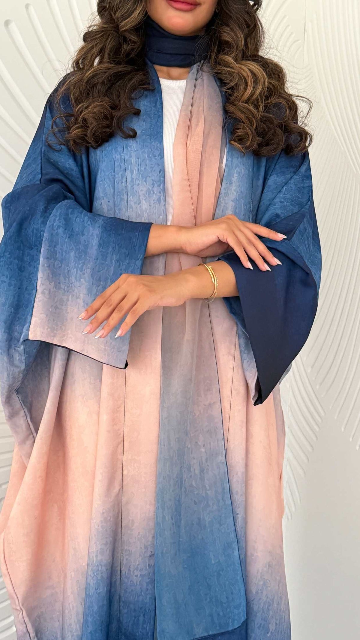 MWT1195 - عباية اومبرية ازرق |Blue ombre abaya - Aya