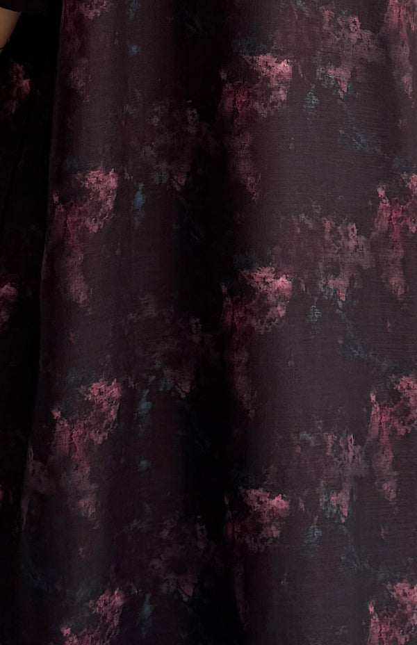 MWT1037 -  عباية بليزر طباعة | Printed Blazer Abaya - Aya
